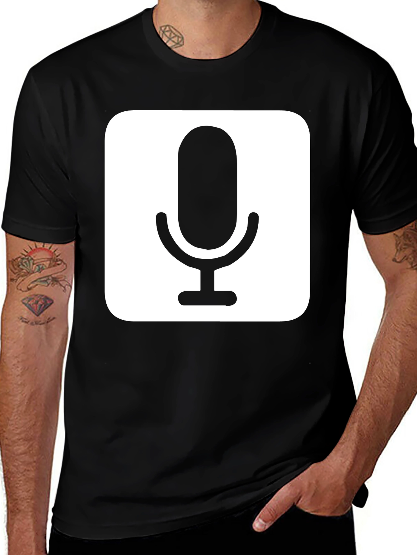 Variant 14 of Mic Graphic Tee - Black Cotton T-Shirt