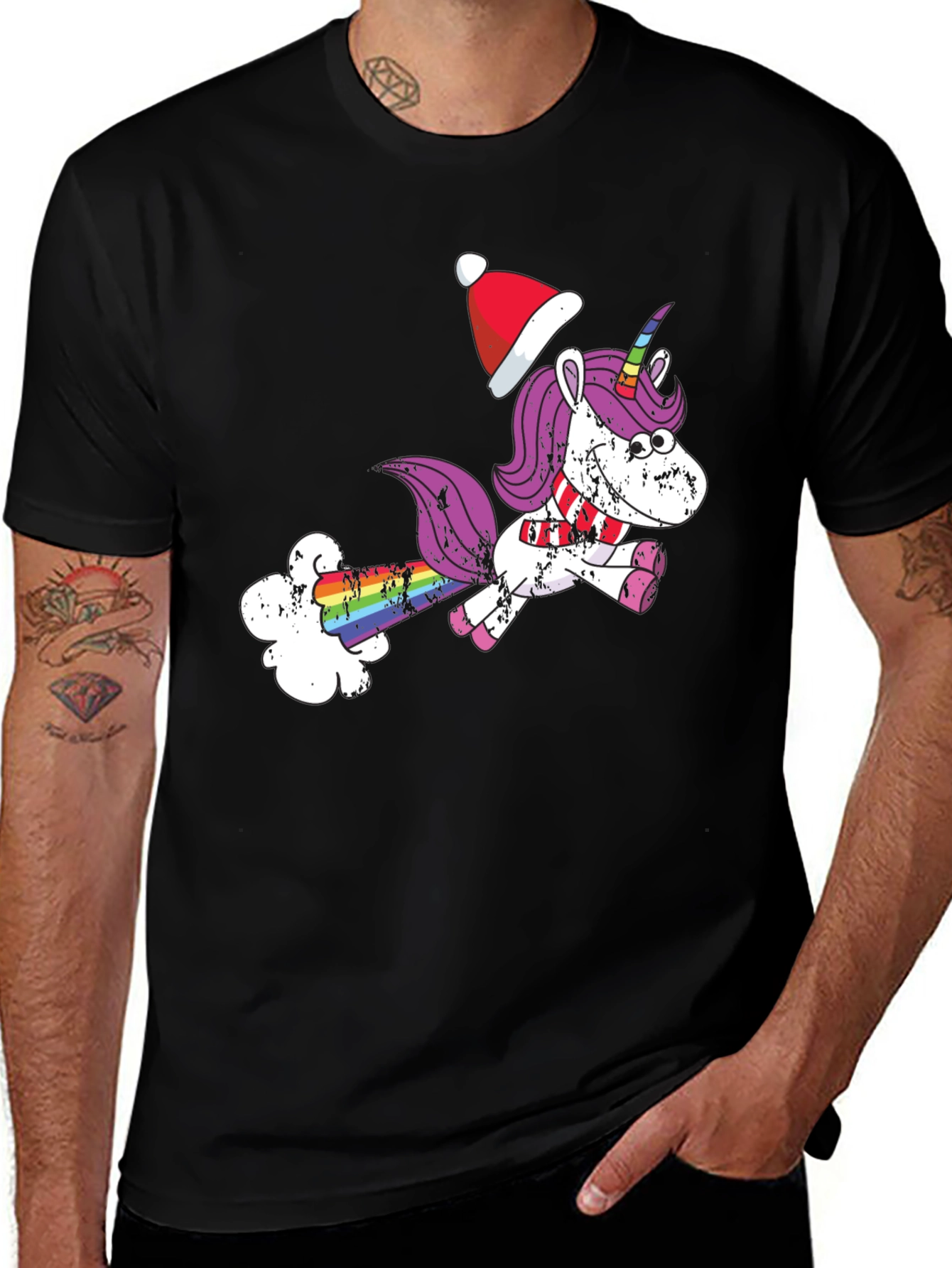 Variant 2 of Unicorn Christmas Humor Graphic T-Shirt