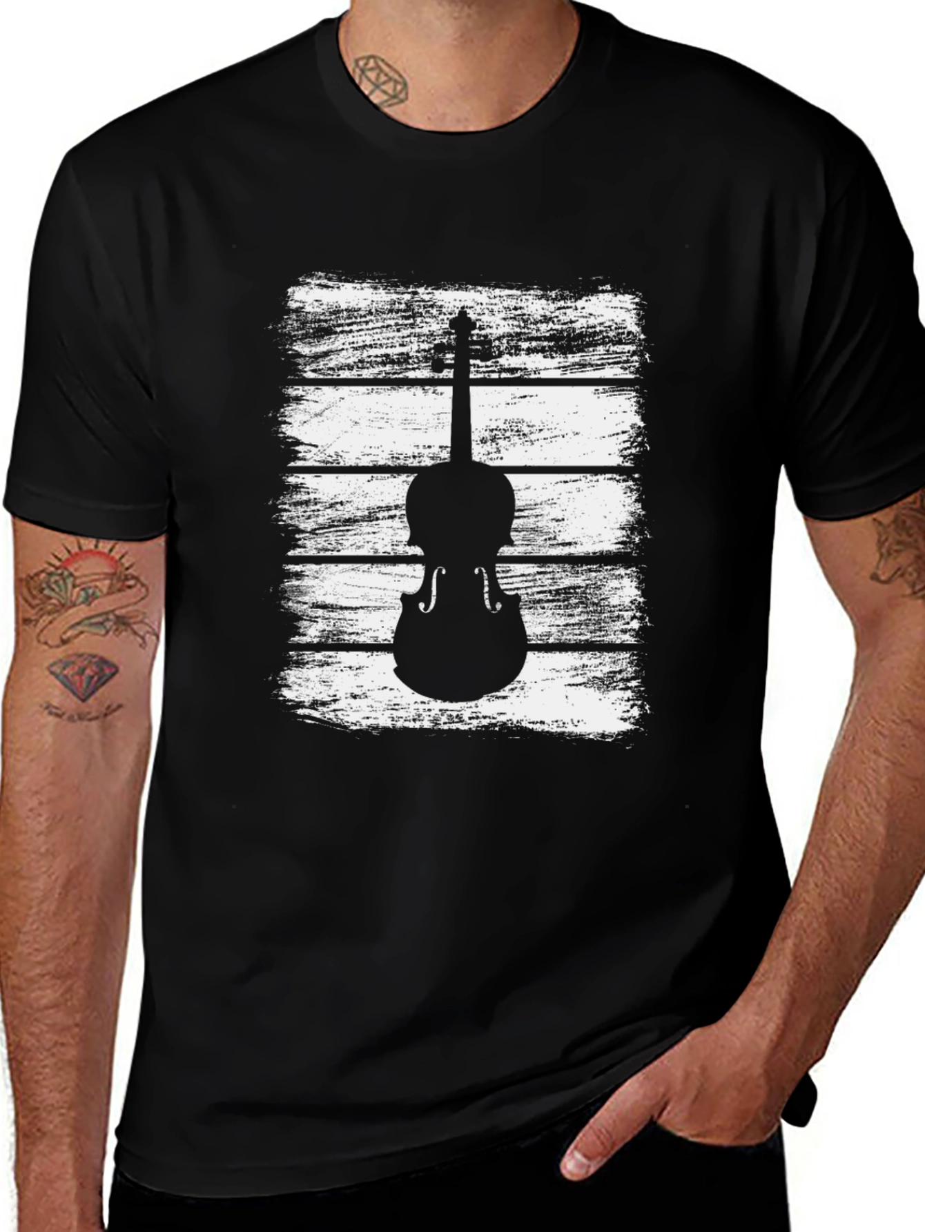 Variant 23 of Violin Graphic Tee - Music Lover's T-Shirt