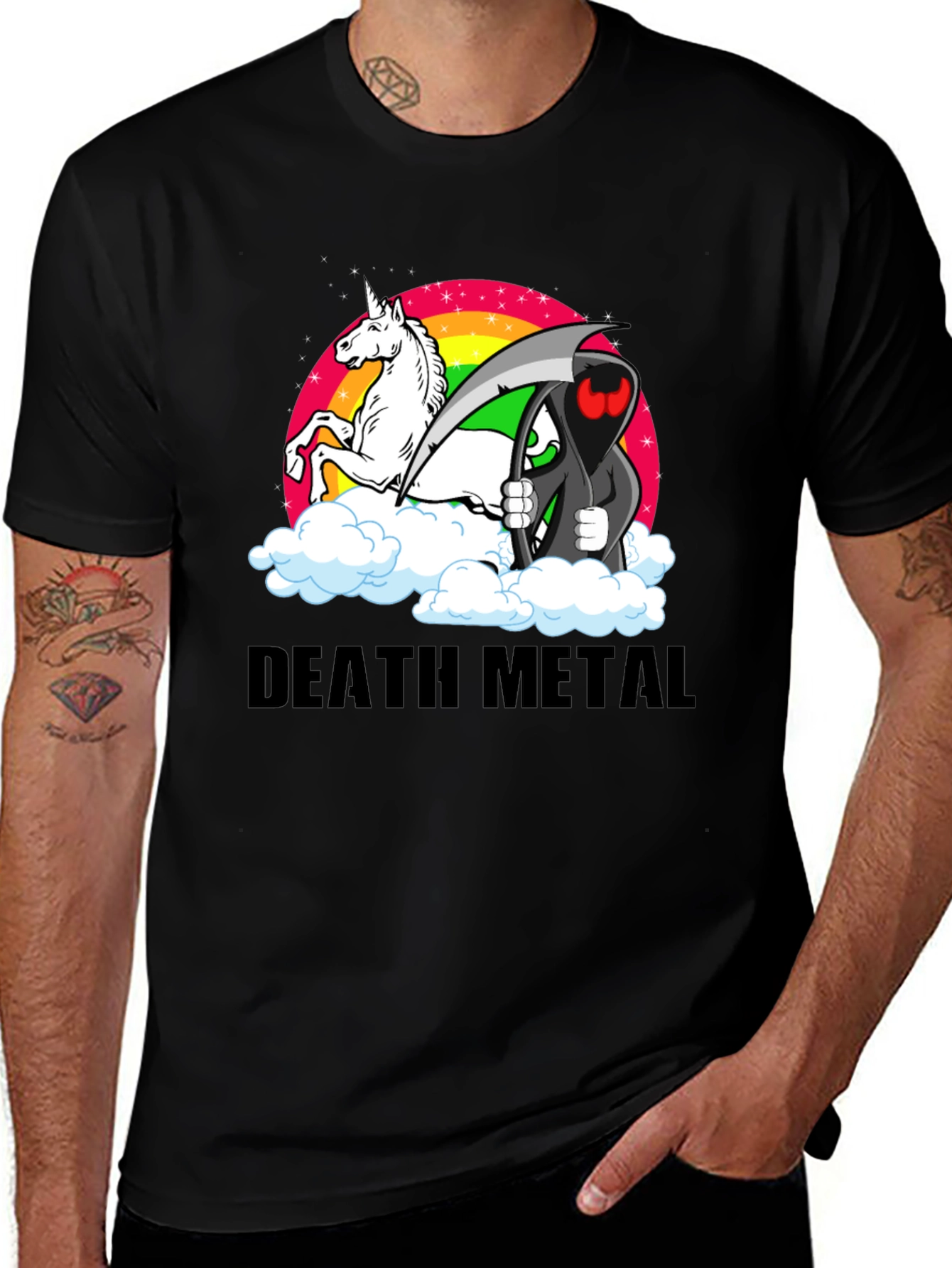Variant 18 of Death Metal Unicorn Grim Reaper T-Shirt