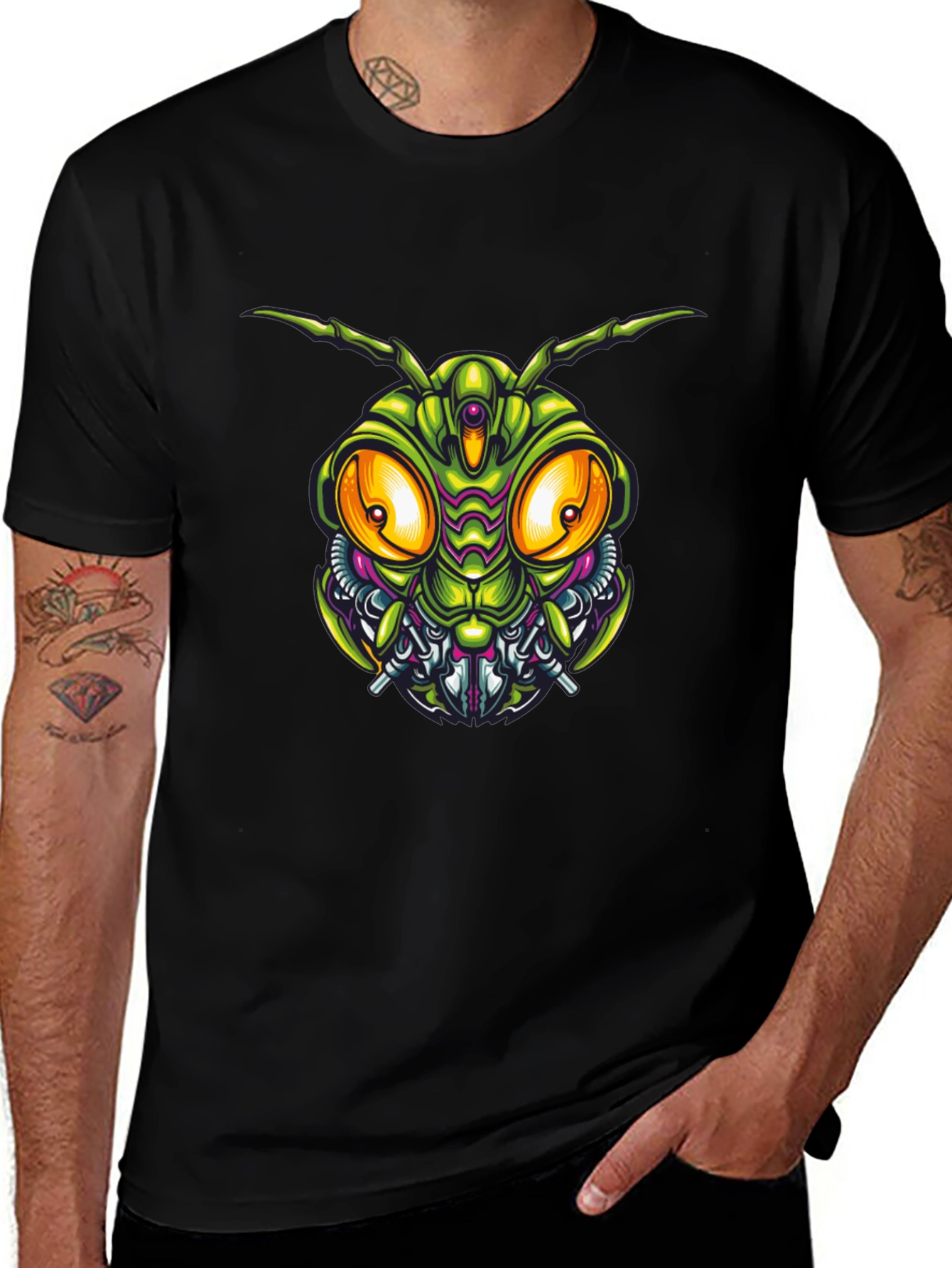 Cyberpunk Mantis T-Shirt - Unique Graphic Tee