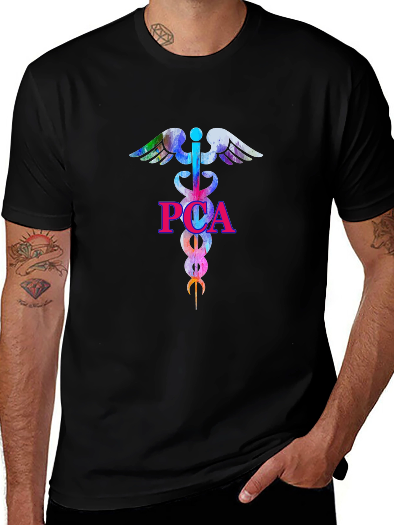 PCA Caduceus Symbol T-Shirt - Medical Design