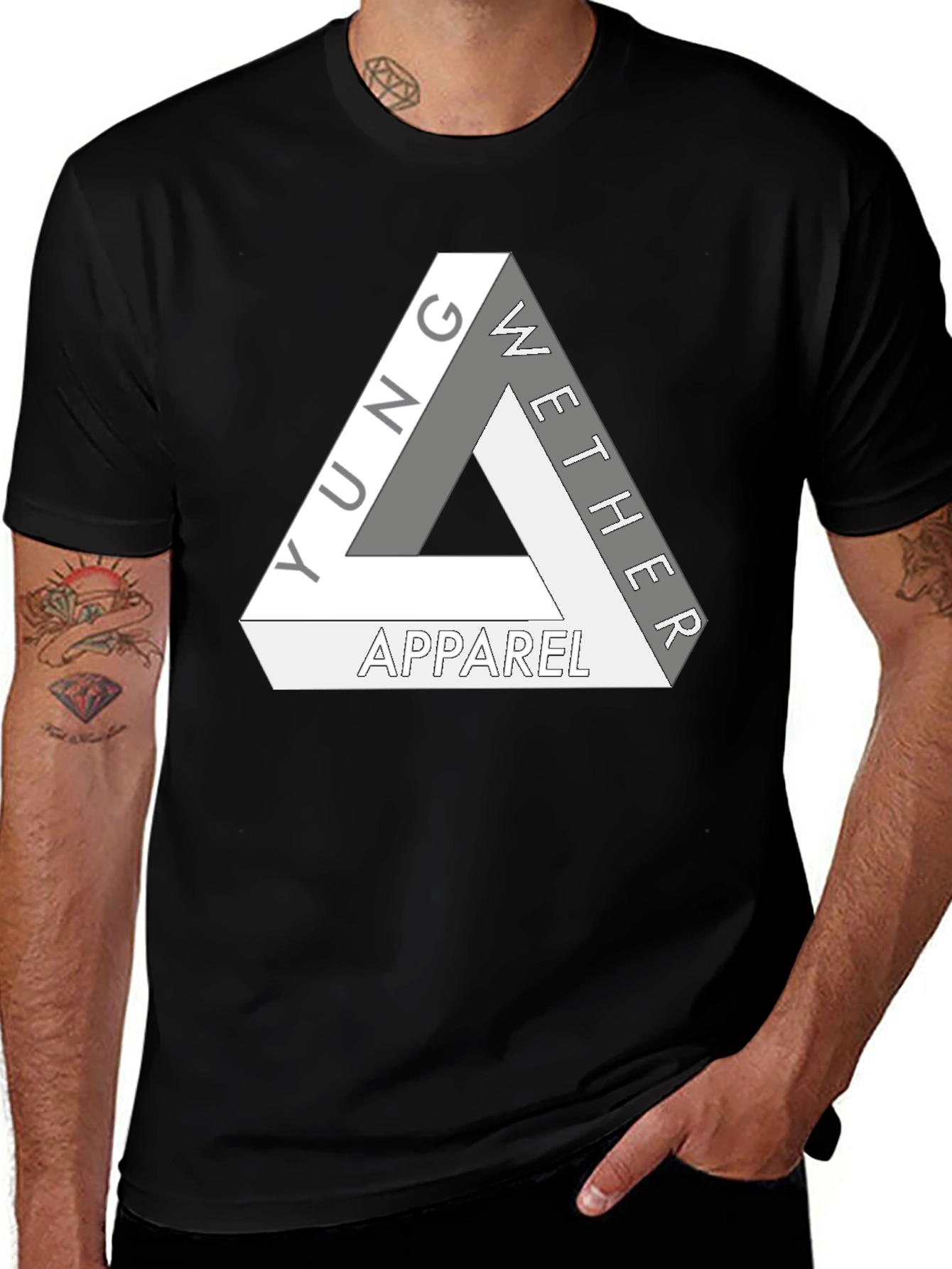Variant 26 of Yung Wether Apparel T-Shirt - Impossible Triangle Design