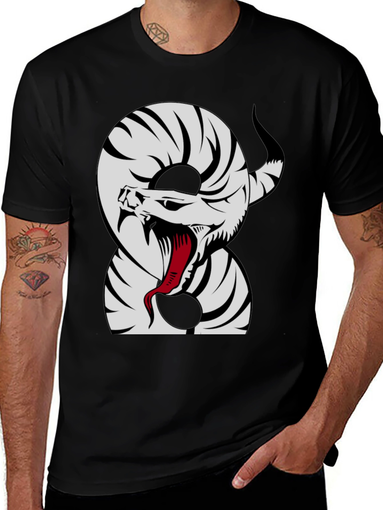 Variant 29 of Snake T-Shirt: Striking Graphic Tee