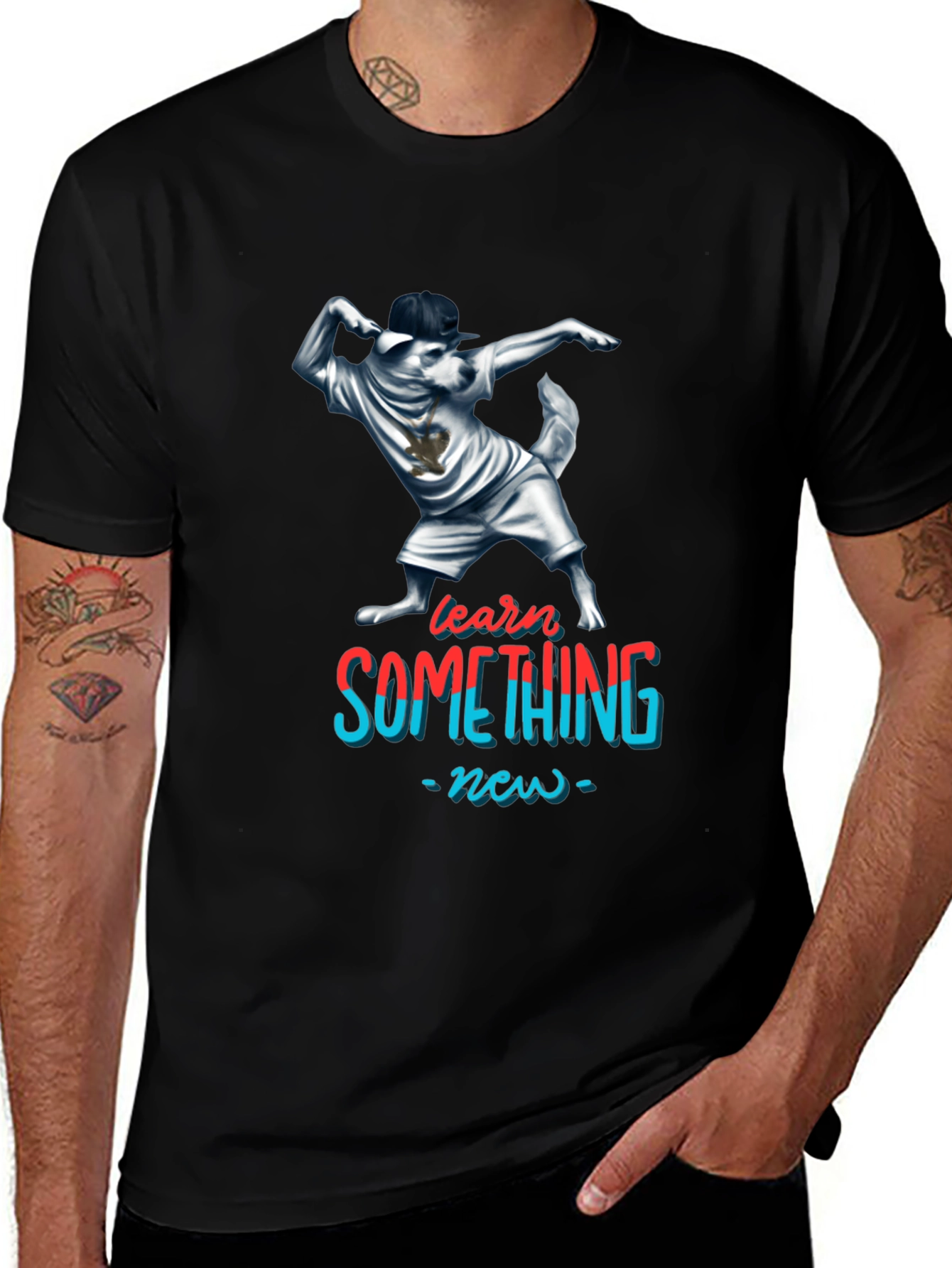 Variant 9 of Dabbing Dog T-Shirt - Learn Something New