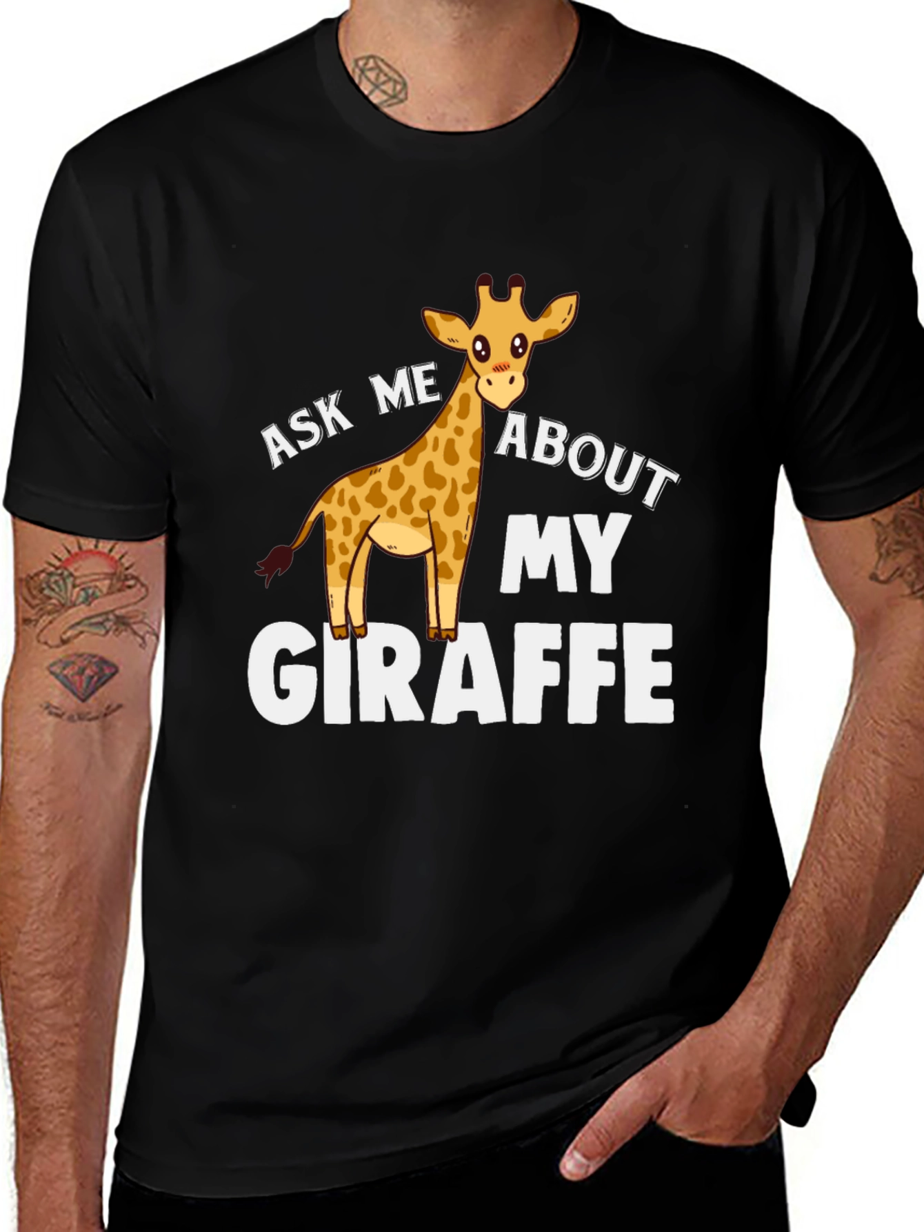Variant 3 of Ask Me About My Giraffe Graphic Tee
