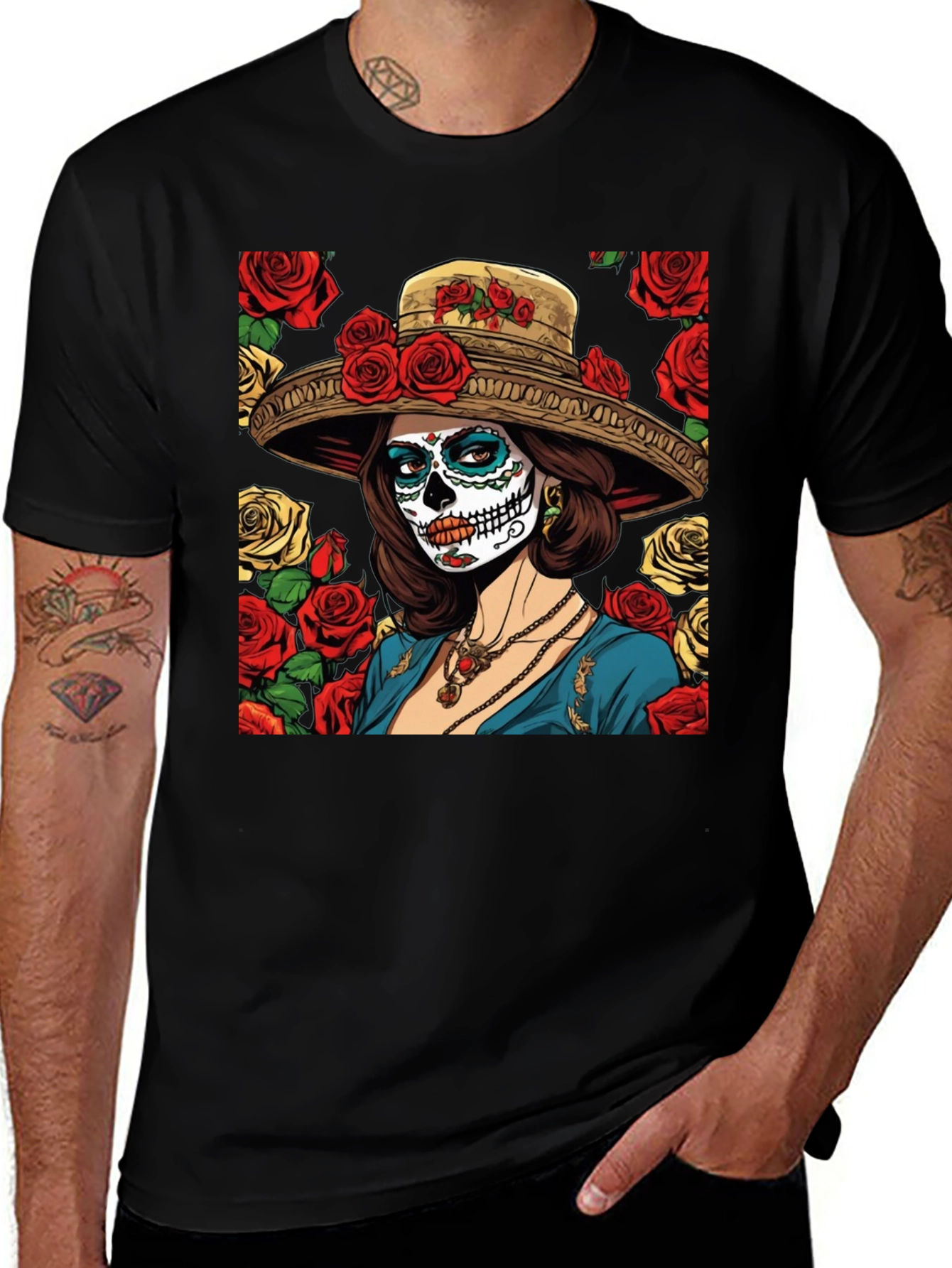 Variant 9 of Day of the Dead Art T-Shirt