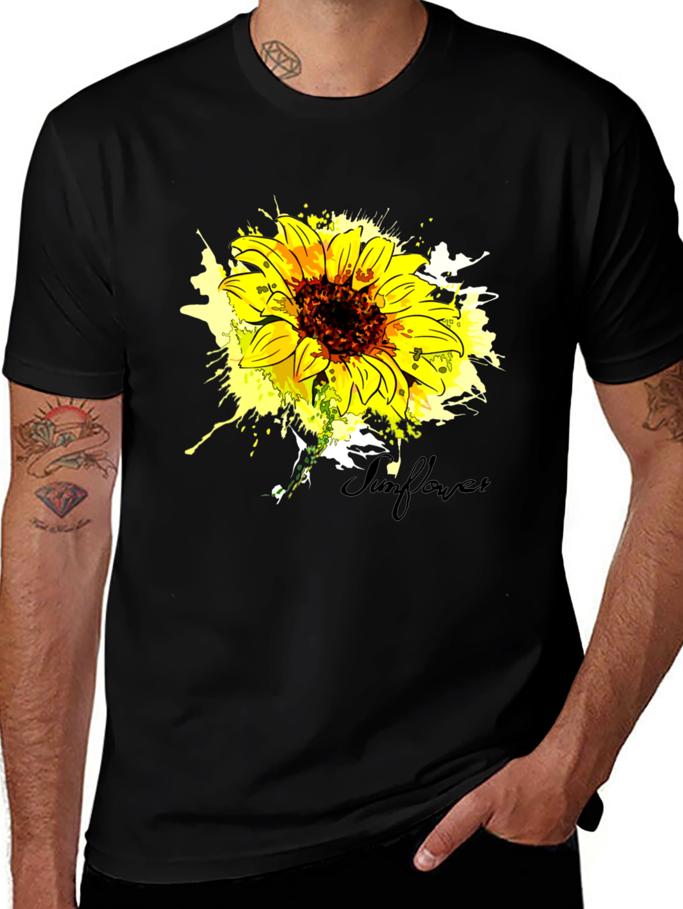 Variant 13 of Sunflower Watercolor Graphic Tee