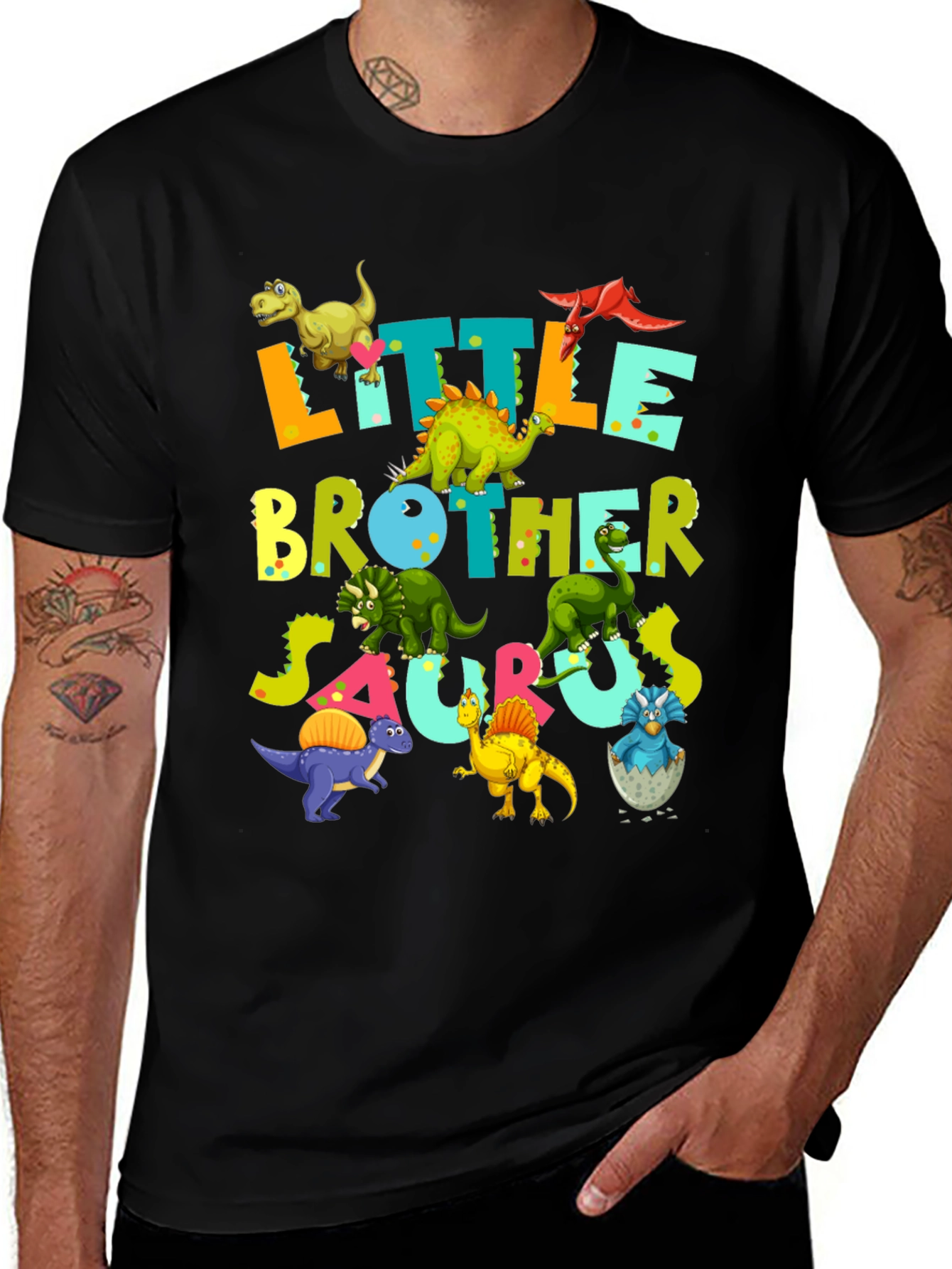 Variant 27 of Little Brother Saurus Dinosaur T-Shirt