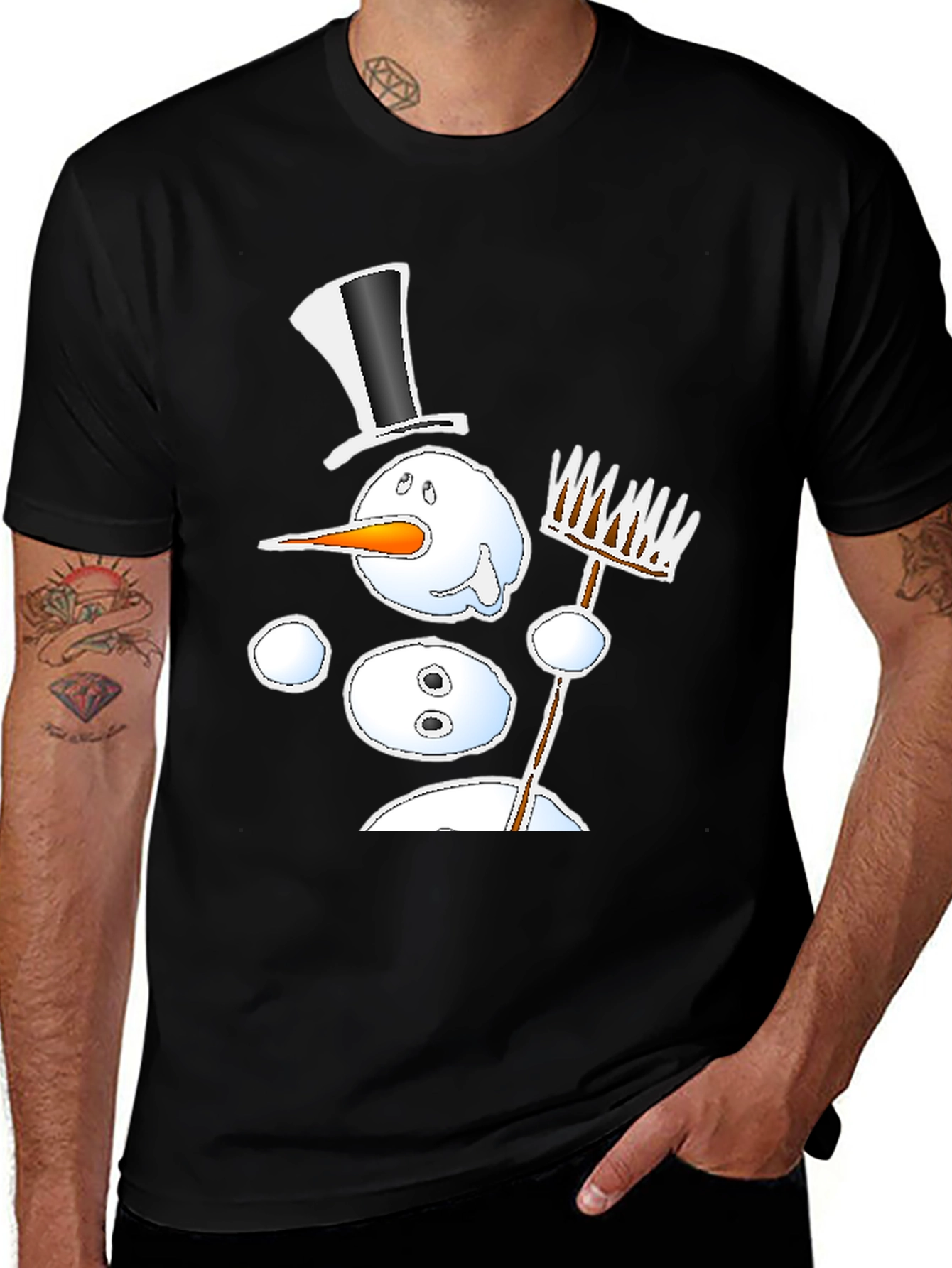 Variant 19 of Melting Snowman Graphic Tee - Winter Fun