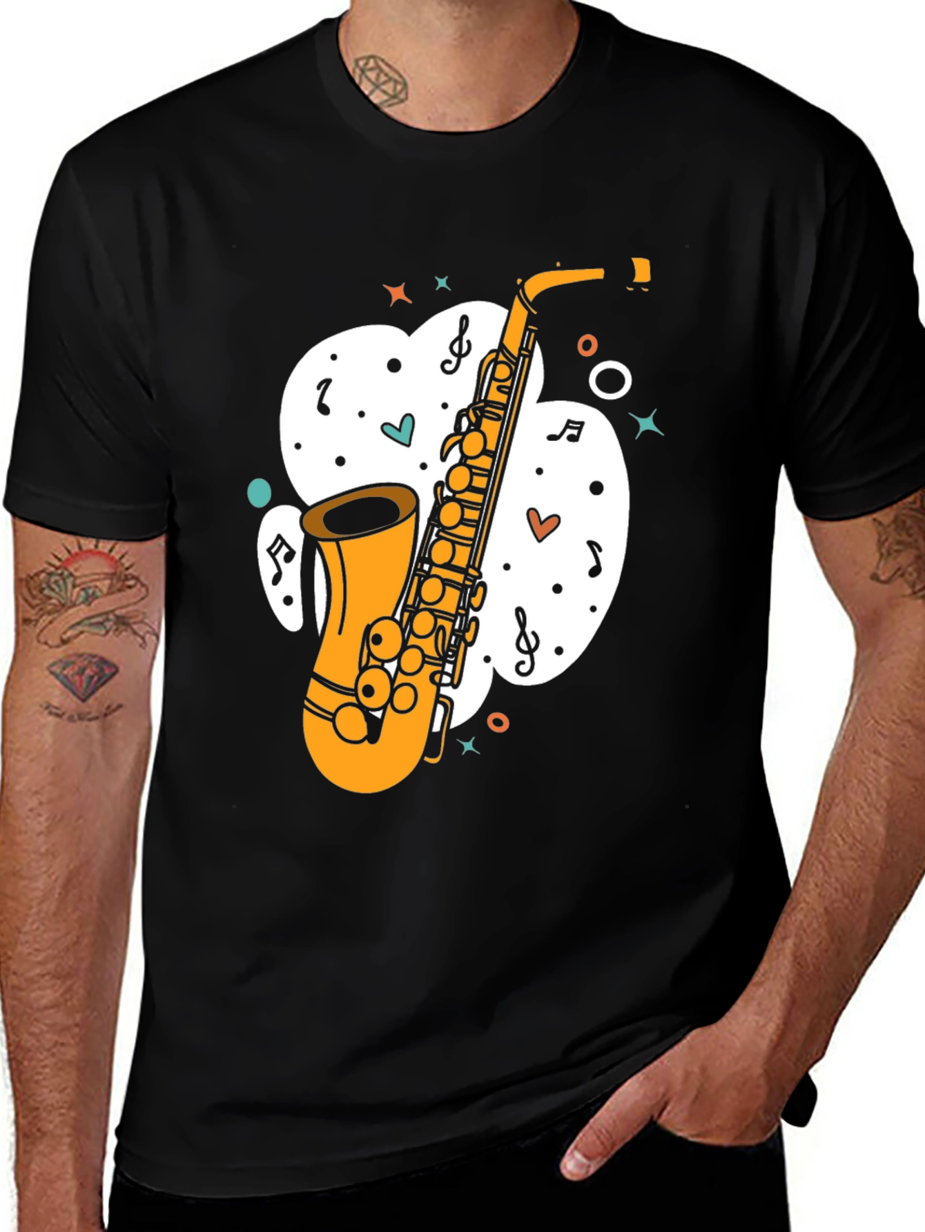 Variant 27 of Saxophone Graphic Tee - Musical Instrument T-Shirt