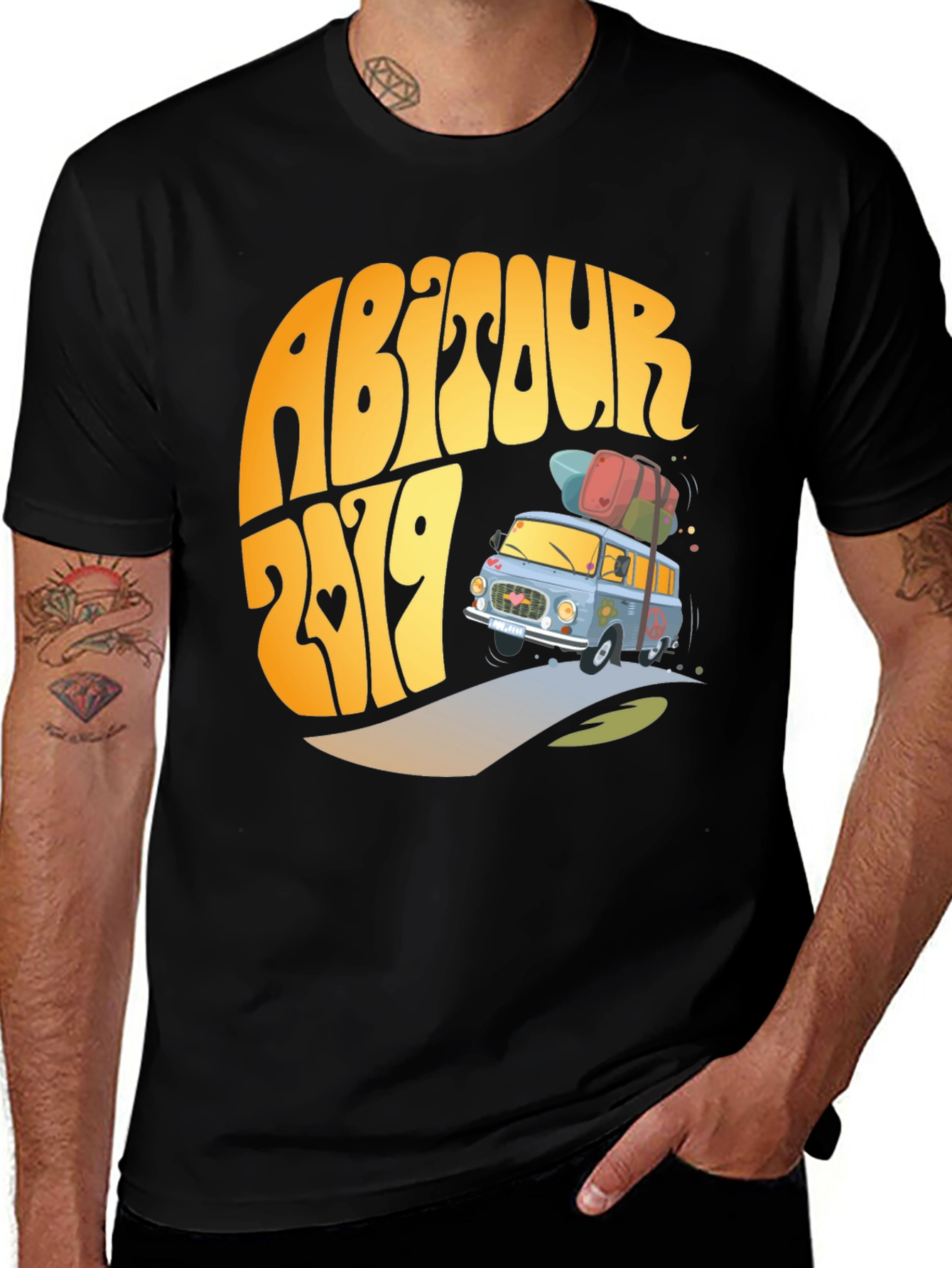 Retro Abitur 2019 Road Trip T-Shirt