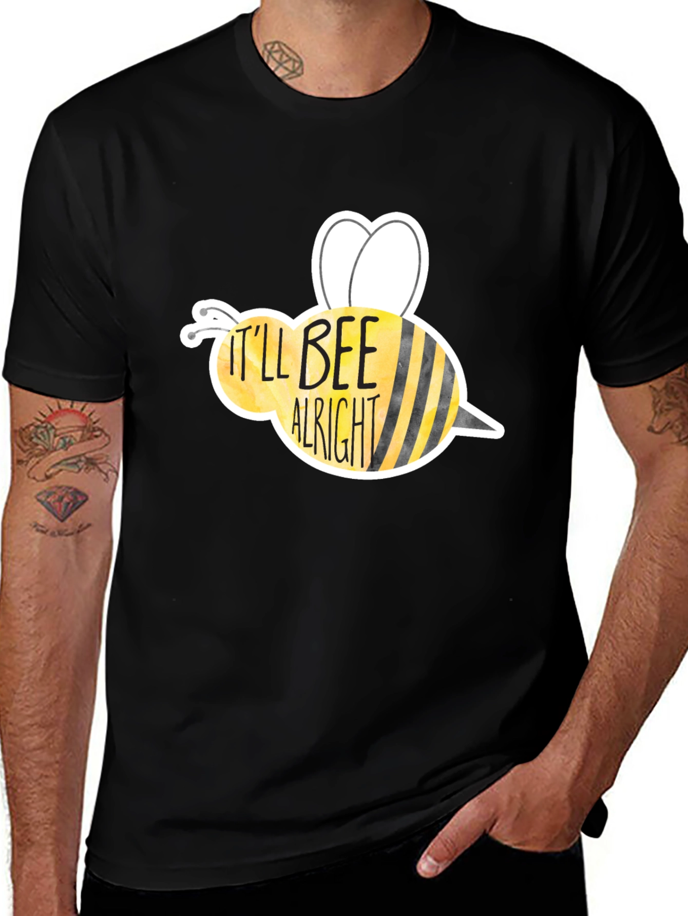 Variant 6 of It'll BEE Alright T-Shirt - Motivational Bee Graphic Tee