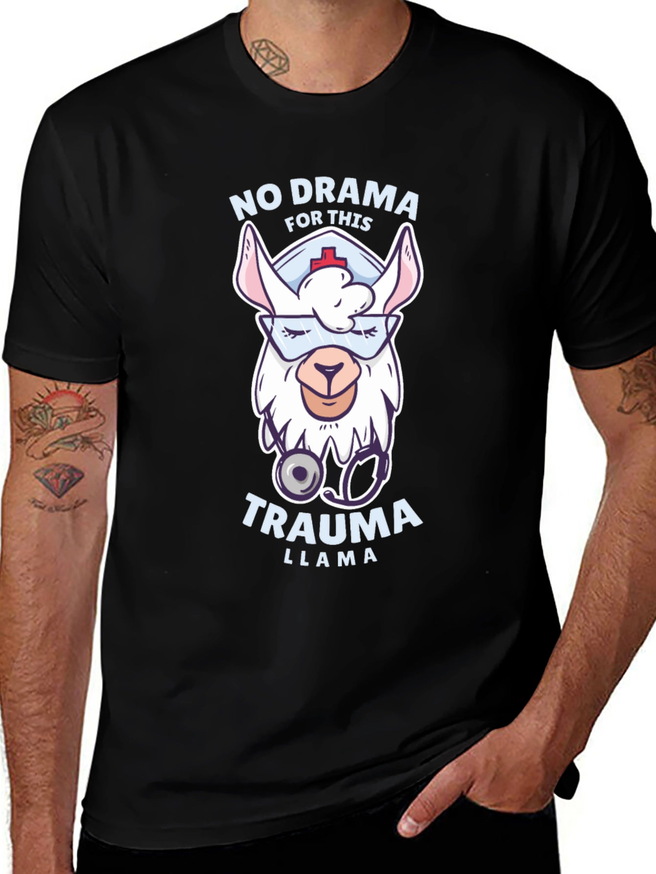 Variant 8 of No Drama Trauma Llama T-Shirt