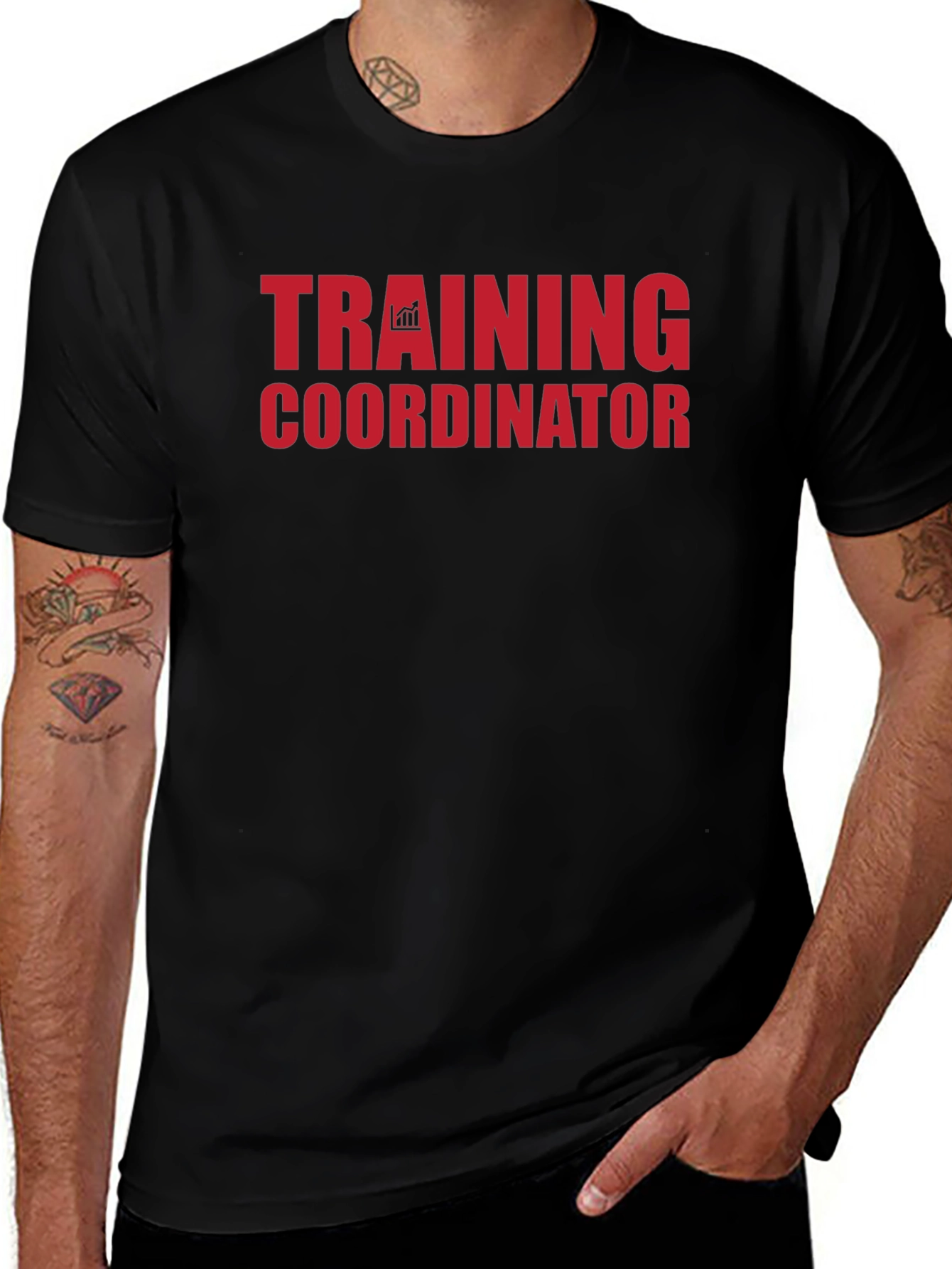 Training Coordinator T-Shirt - Red Graphic Print