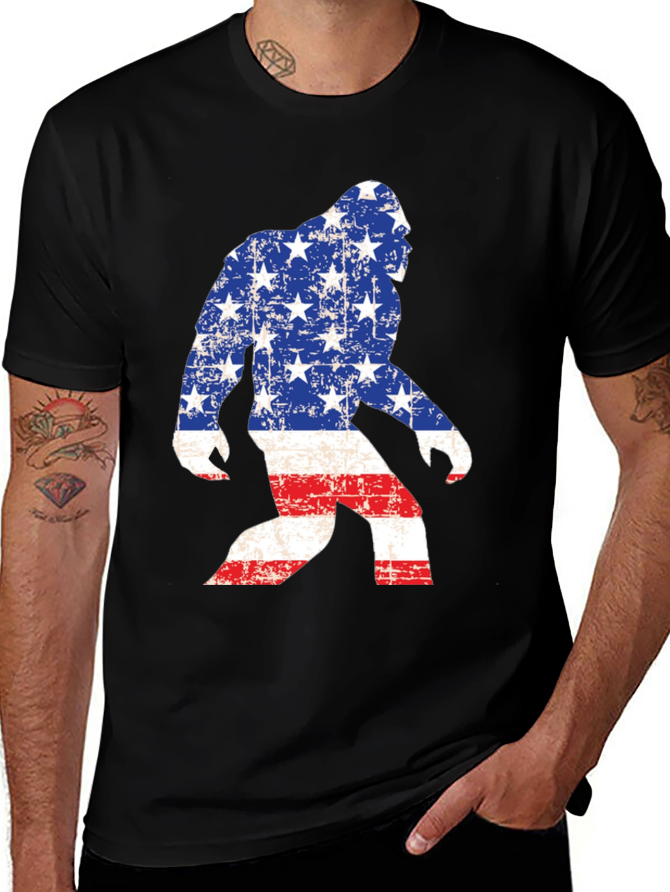 Variant 27 of American Flag Bigfoot T-Shirt