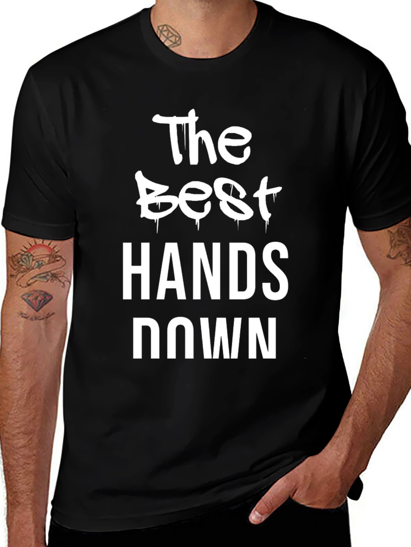 Variant 19 of The Best Hands Down Black Graphic Tee