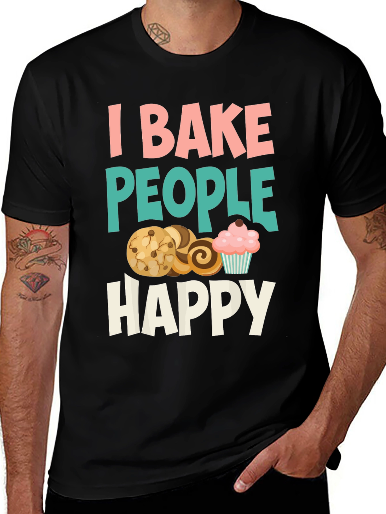 Variant 13 of I Bake People Happy Graphic Tee