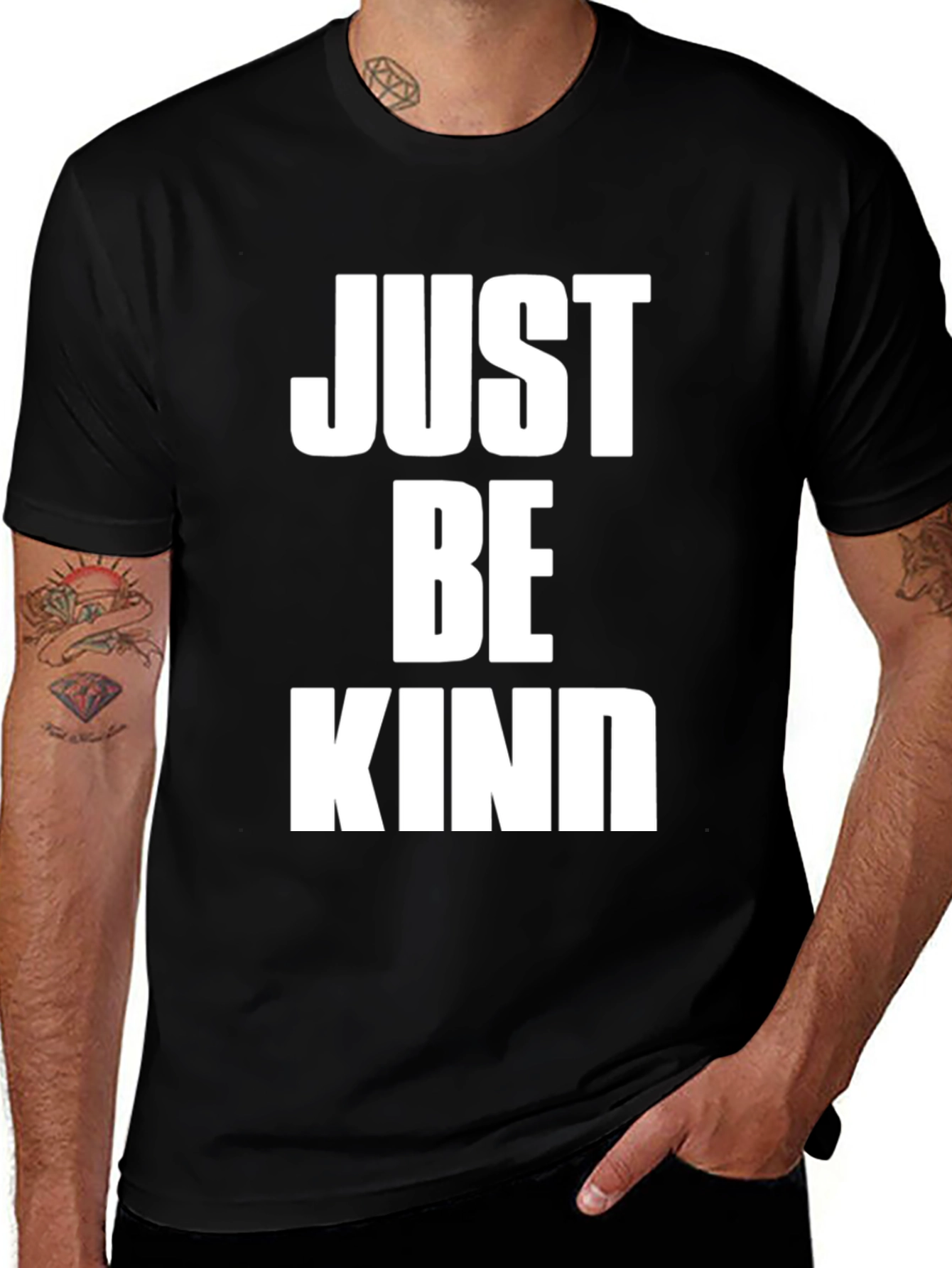 Variant 12 of Just Be Kind Black Graphic Tee