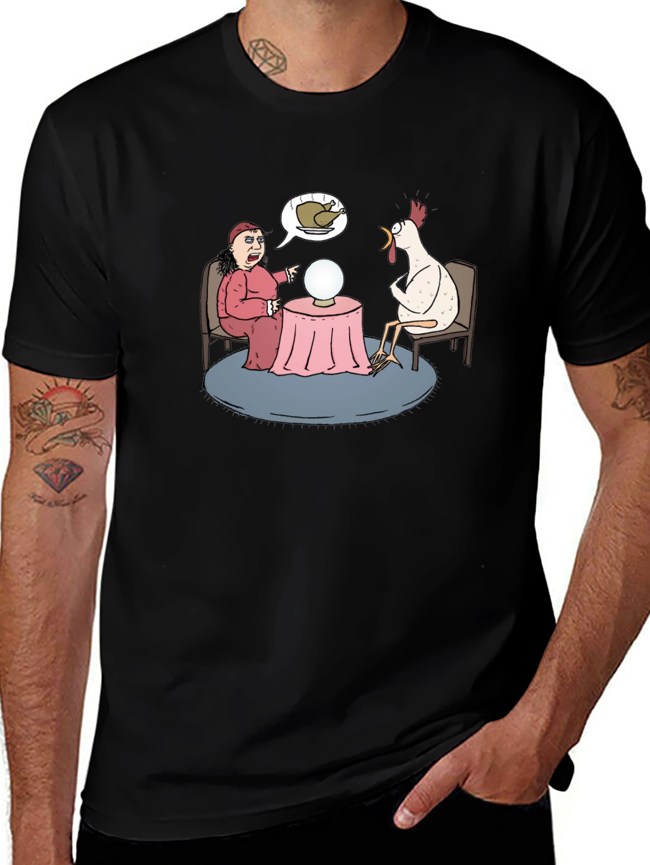 Variant 28 of Funny Chicken Fortune Teller Graphic T-Shirt
