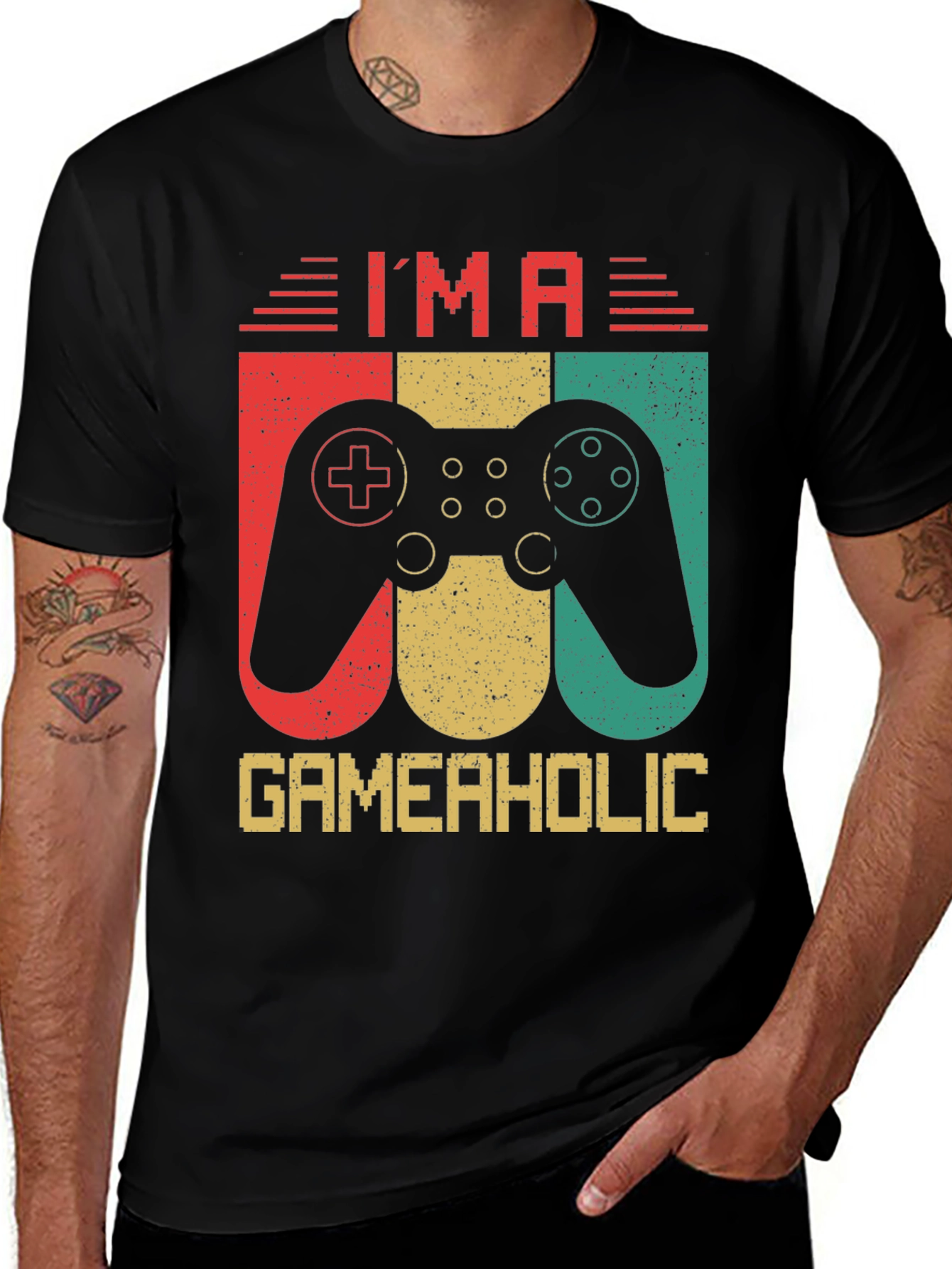 Variant 25 of I'm A Gameaholic Retro Graphic T-Shirt