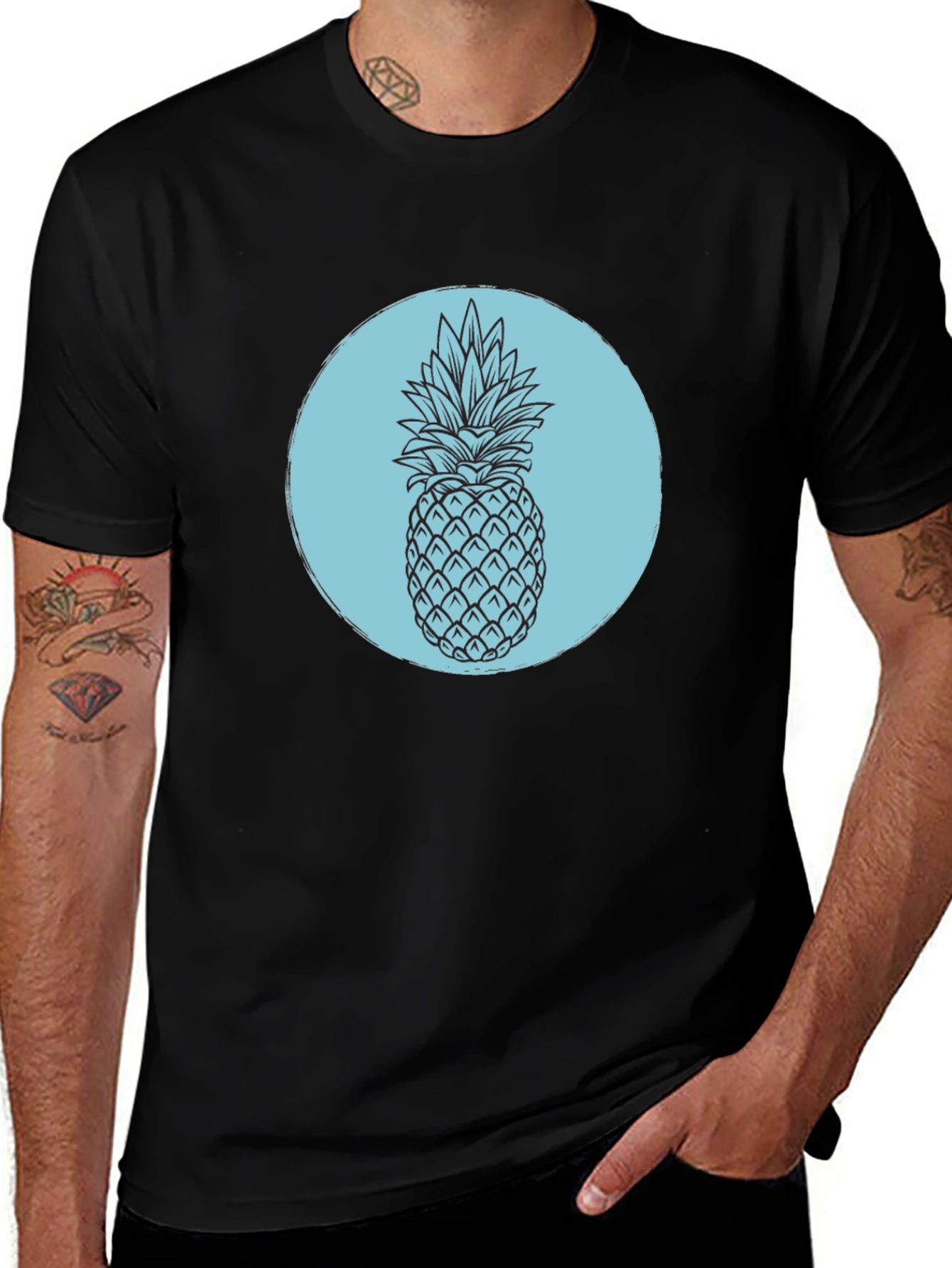 Variant 20 of Pineapple Graphic Tee - Casual Style