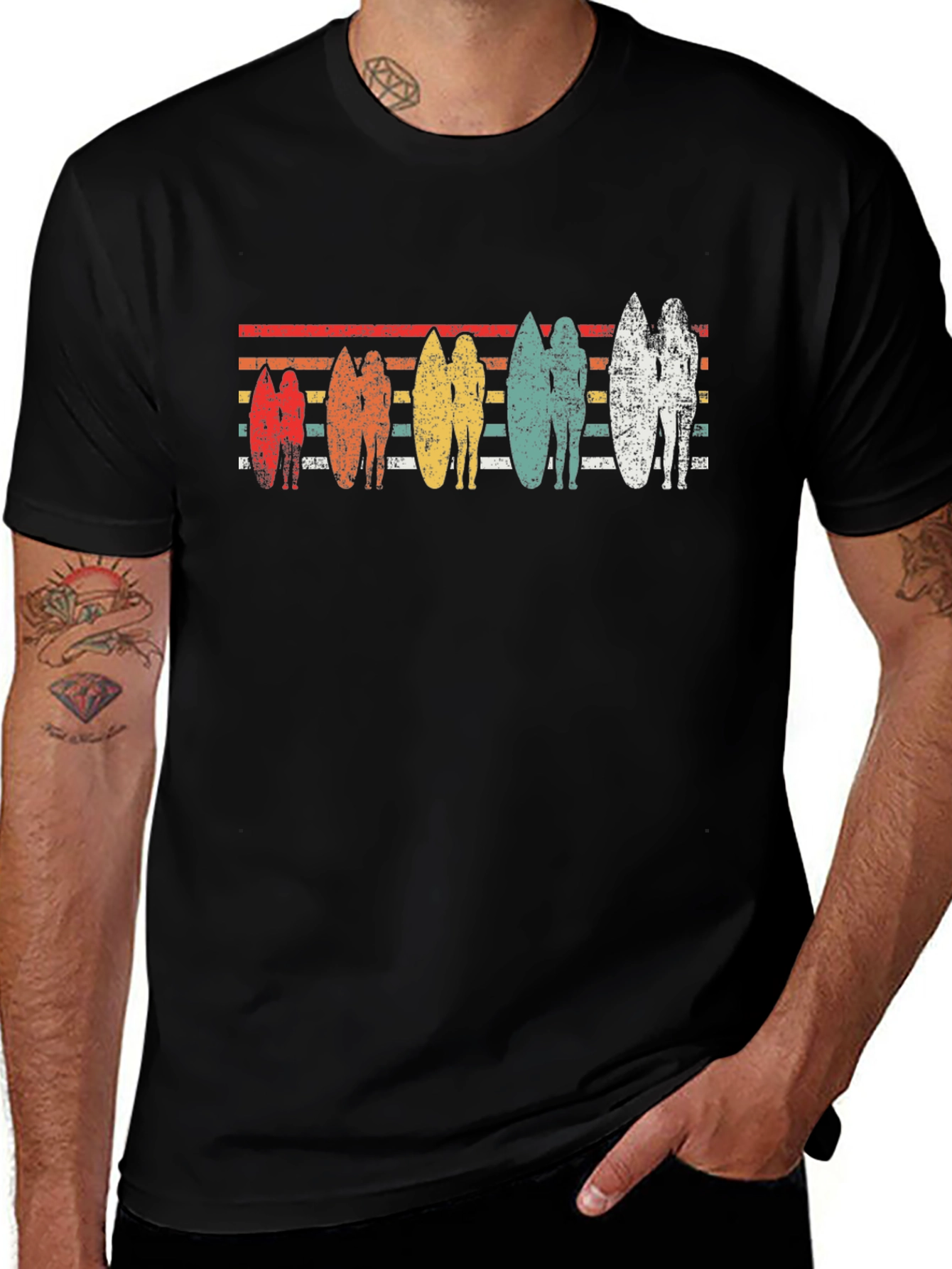 Variant 4 of Retro Surfboard T-Shirt - Vintage Beach Vibes