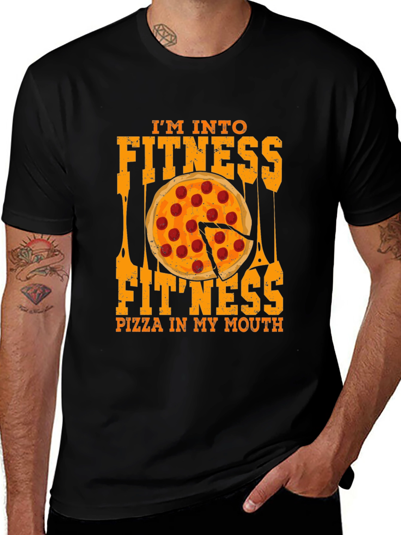 Variant 28 of I'm Into Fitness Pizza T-Shirt