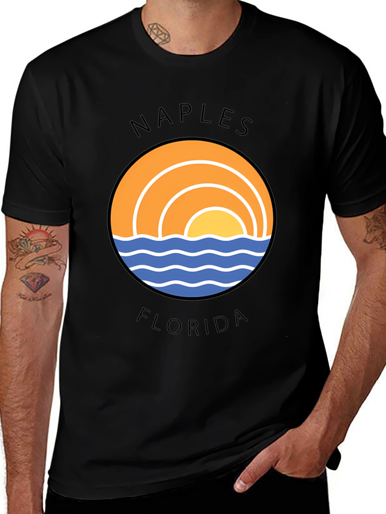 Naples Florida Graphic T-Shirt - Coastal Design