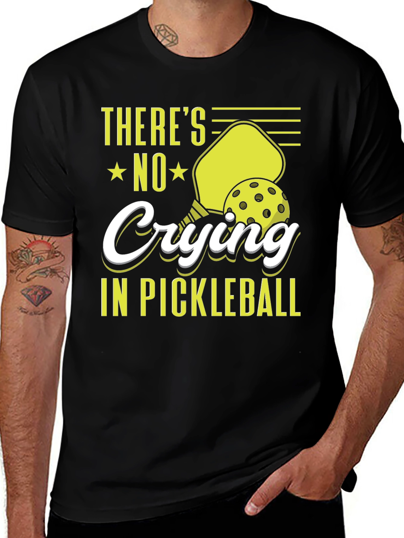 Variant 26 of Pickleball T-Shirt - No Crying in Pickleball