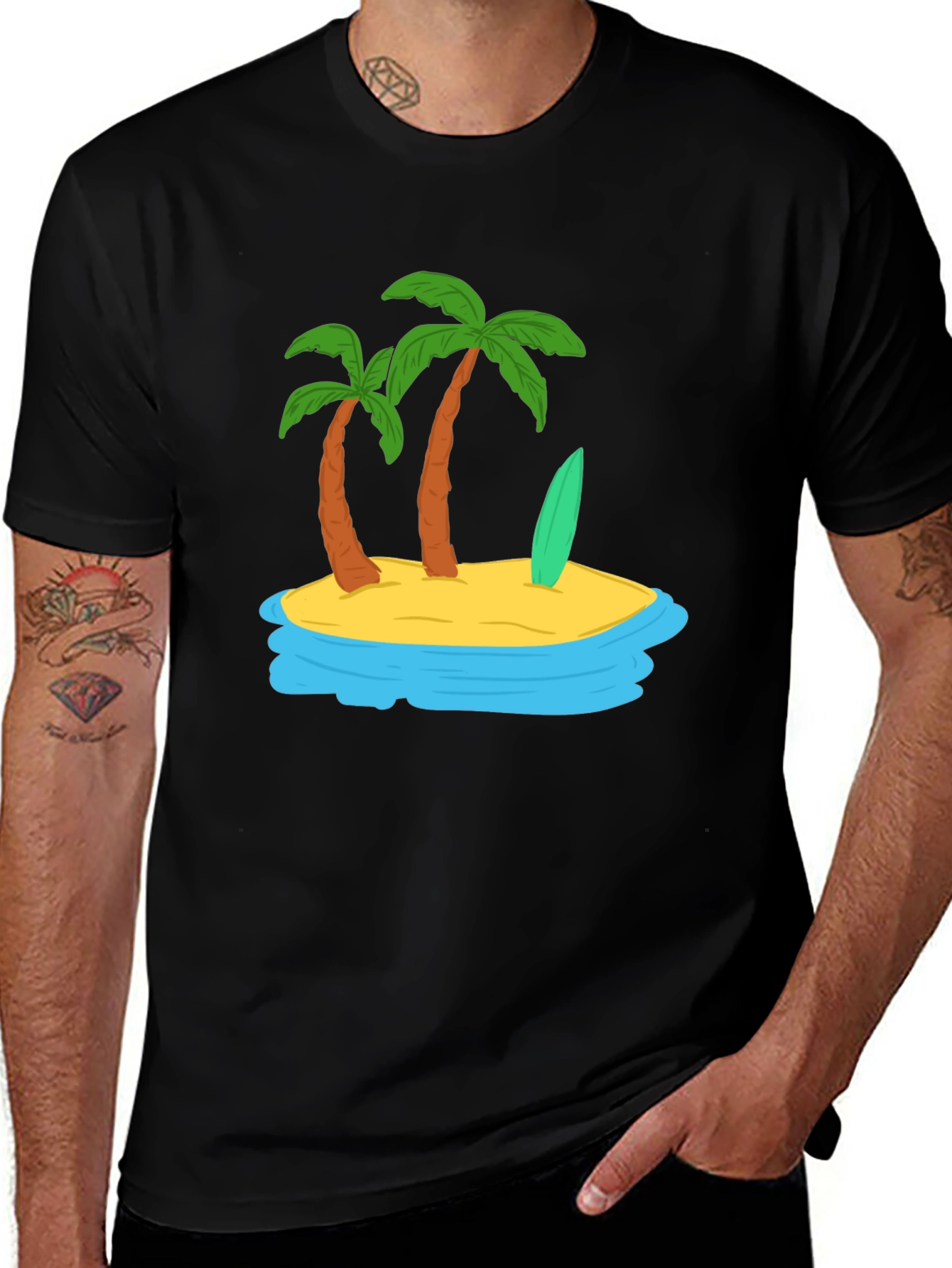 Variant 16 of Island Vibes Graphic Tee - Tropical Palm Tree Shirt