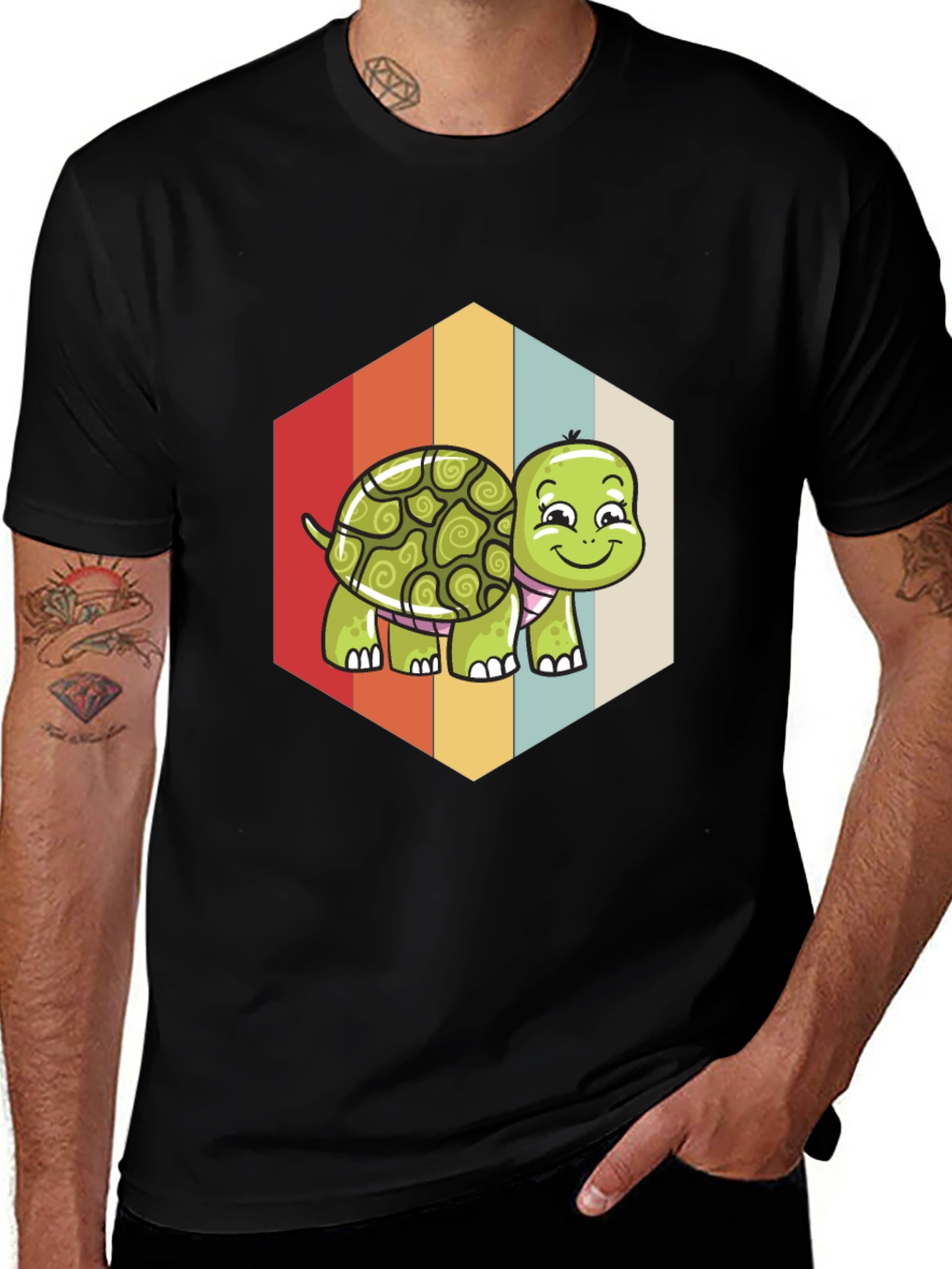 Variant 30 of Retro Turtle T-Shirt - Cute Graphic Tee