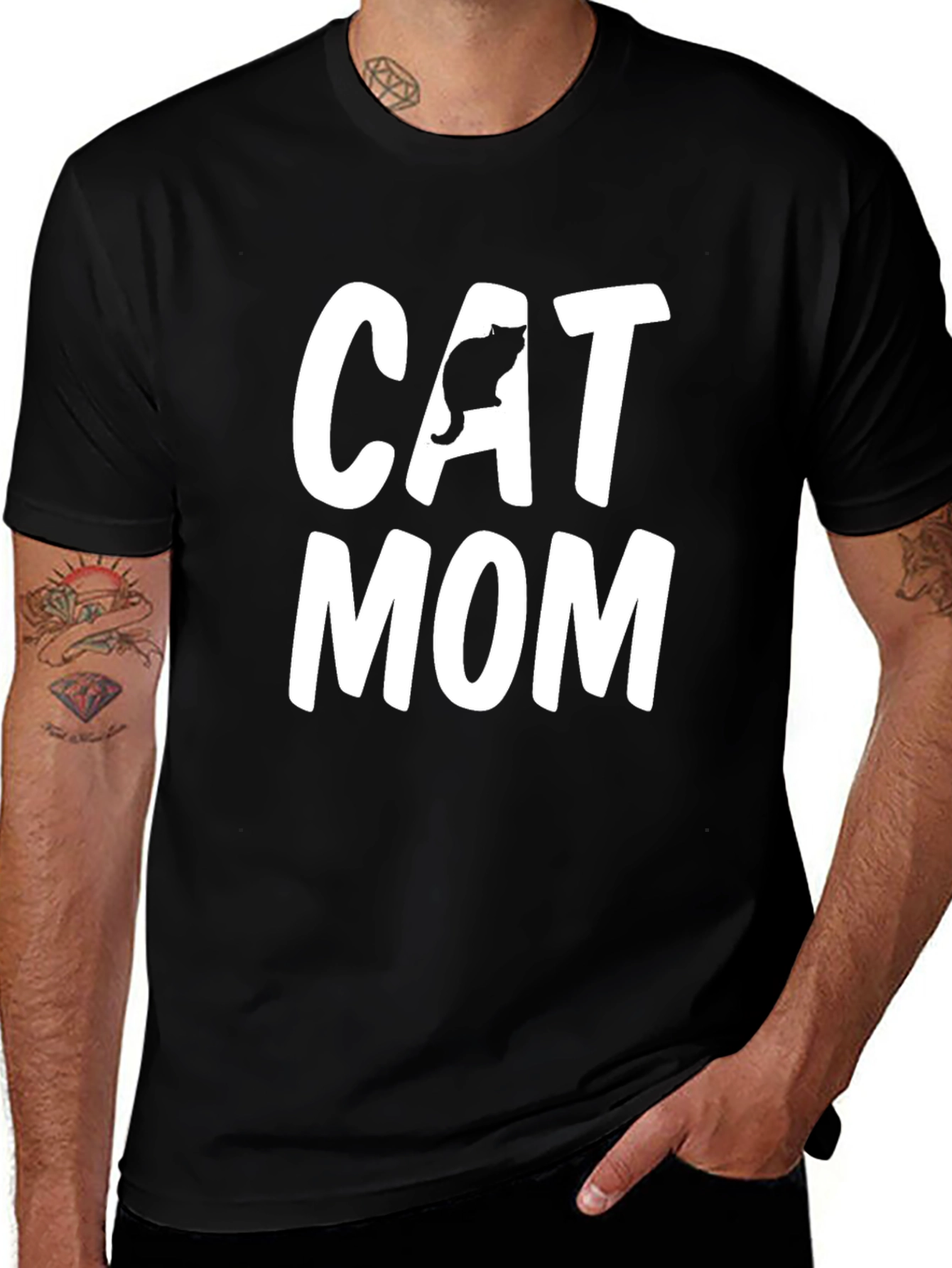 Variant 12 of Cat Mom Graphic T-Shirt