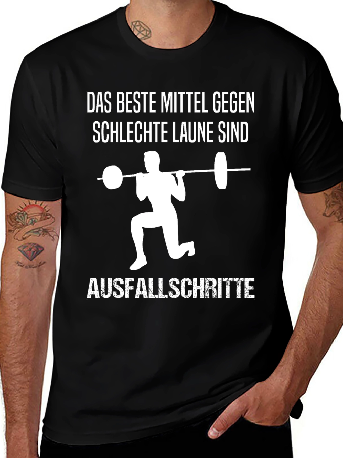 Variant 27 of Weightlifting Lunges T-Shirt - Funny Workout Gym Apparel