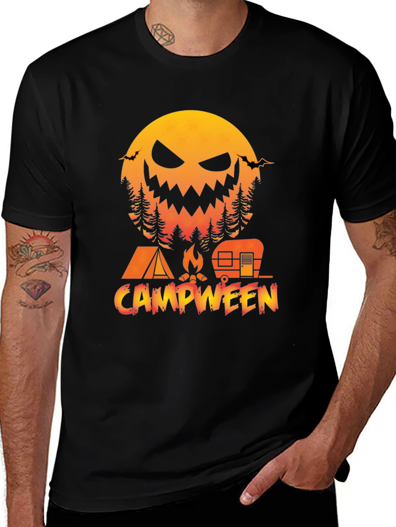 Campween Halloween Camping T-Shirt