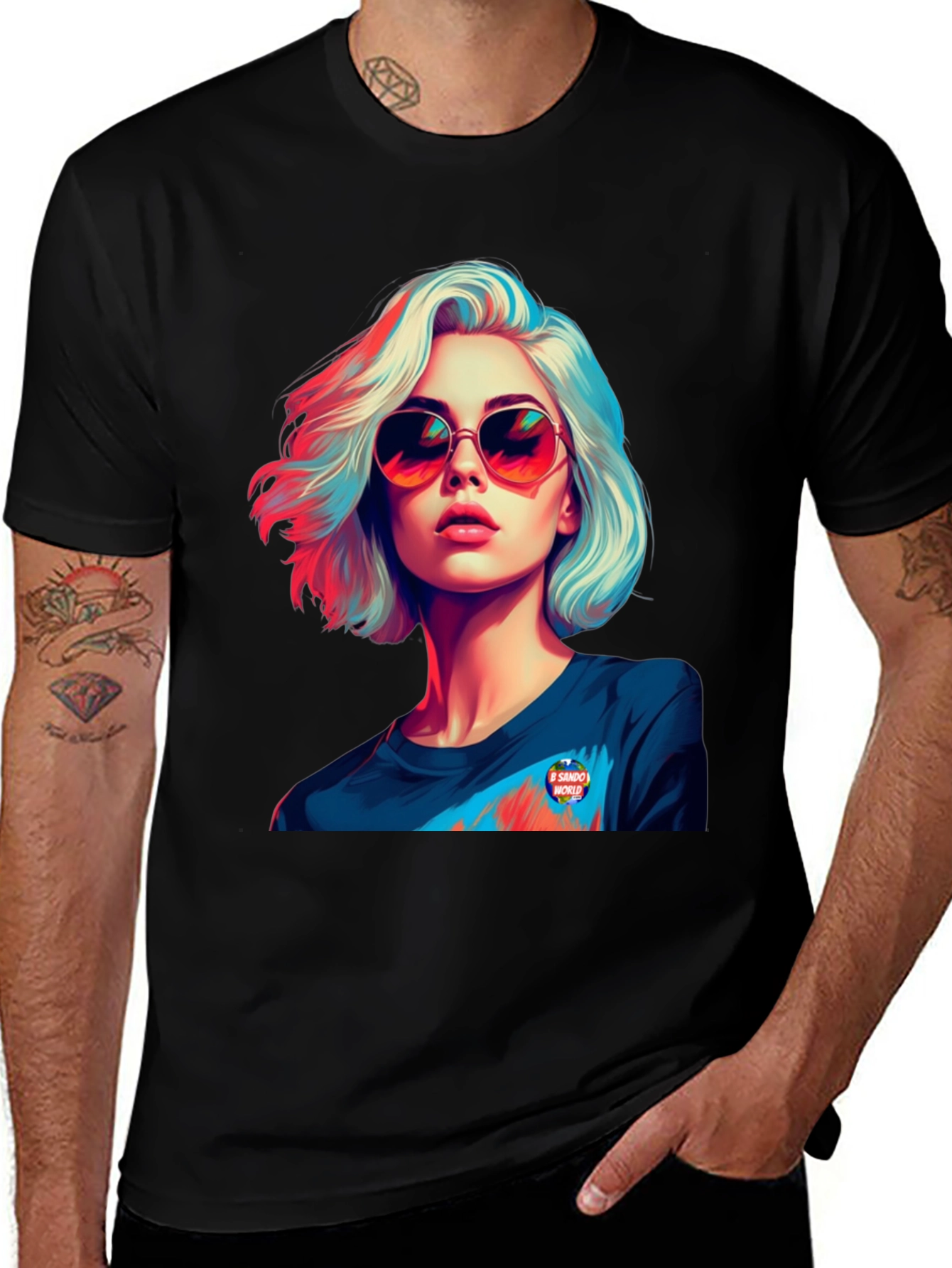 Variant 29 of Stylish Graphic Tee - Retro Girl Design