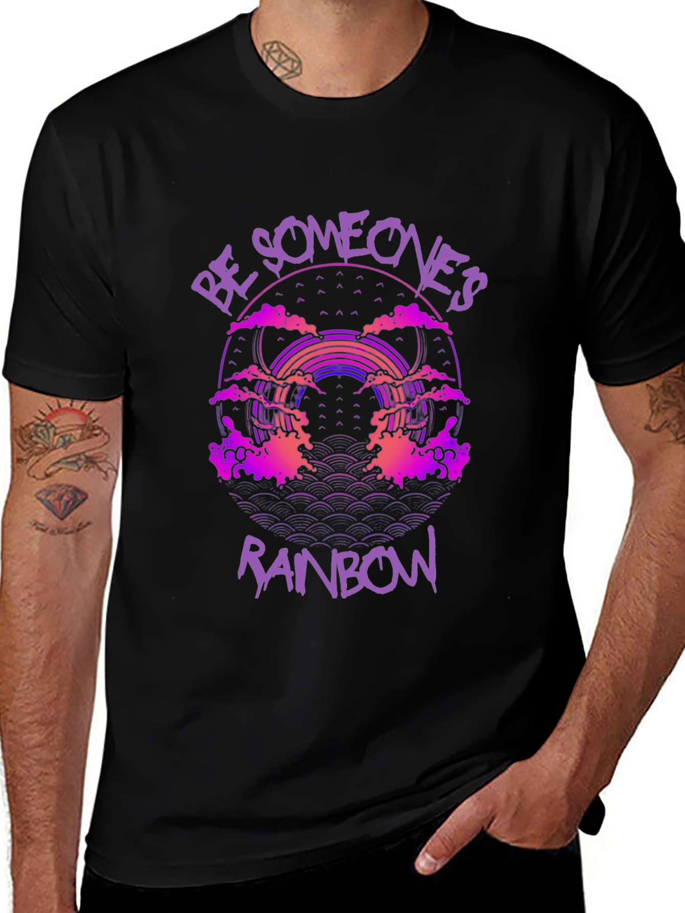 Variant 10 of Be Someone's Rainbow Graphic T-Shirt