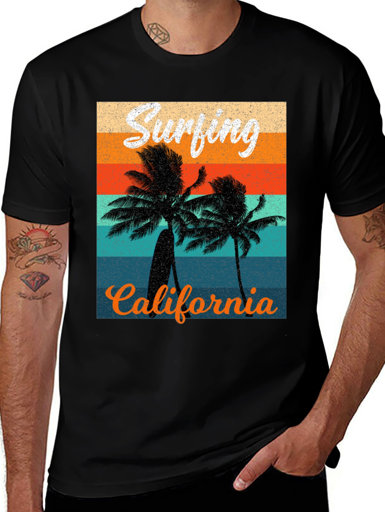 Variant 14 of Retro Surfing California Graphic Tee