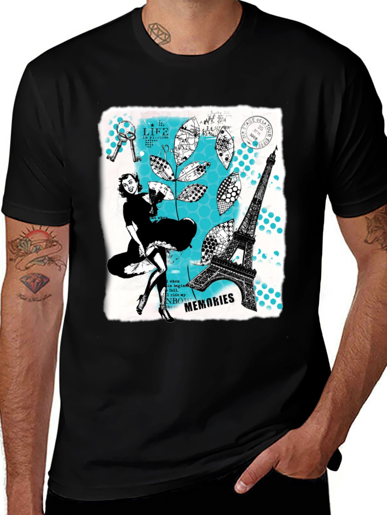 Variant 5 of Parisian Memories Graphic Tee