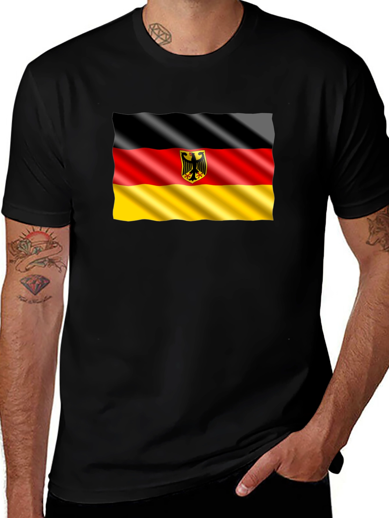 Germany Flag Graphic T-Shirt - Black