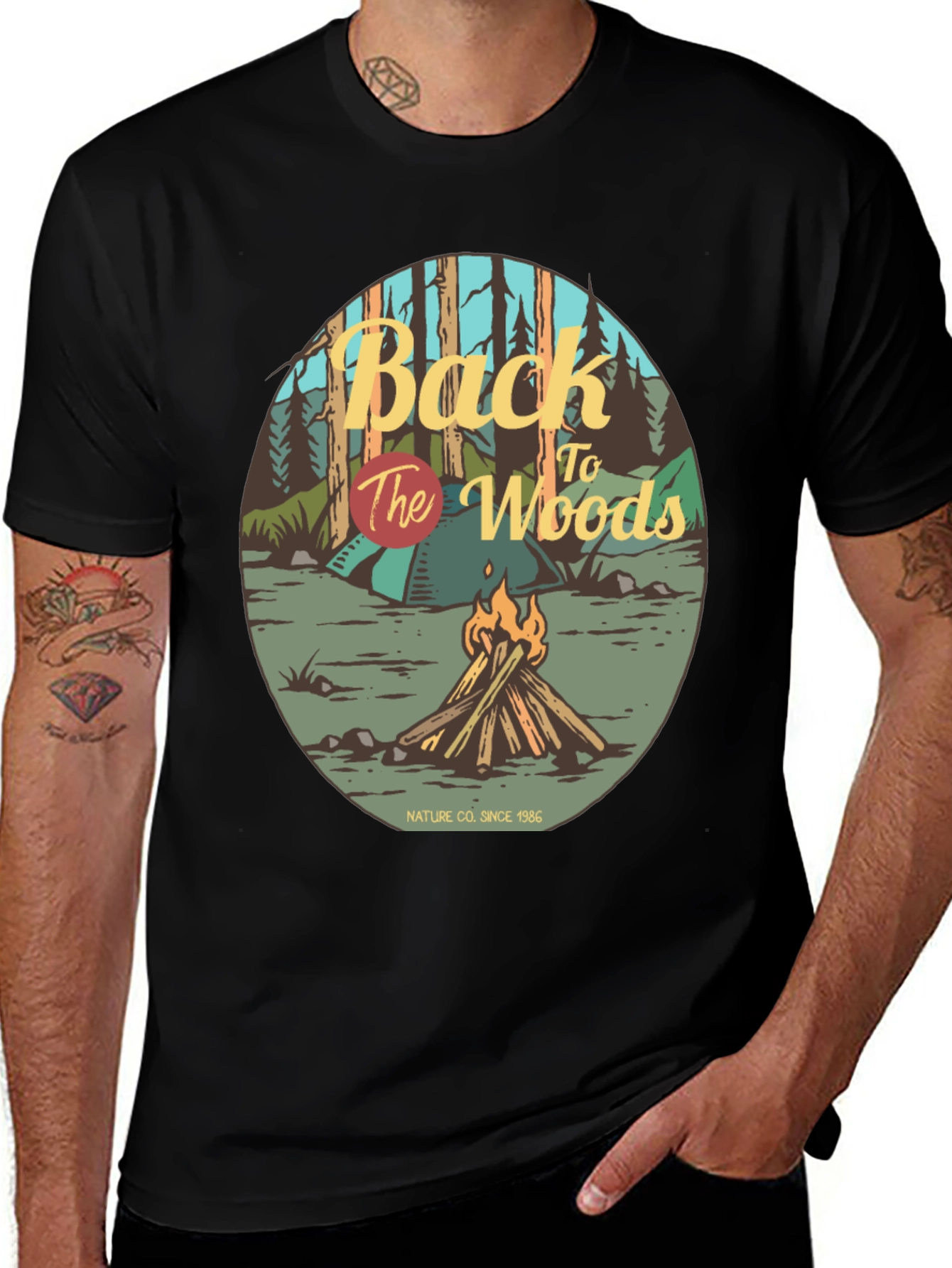 Variant 24 of Back to the Woods Campfire Graphic Tee