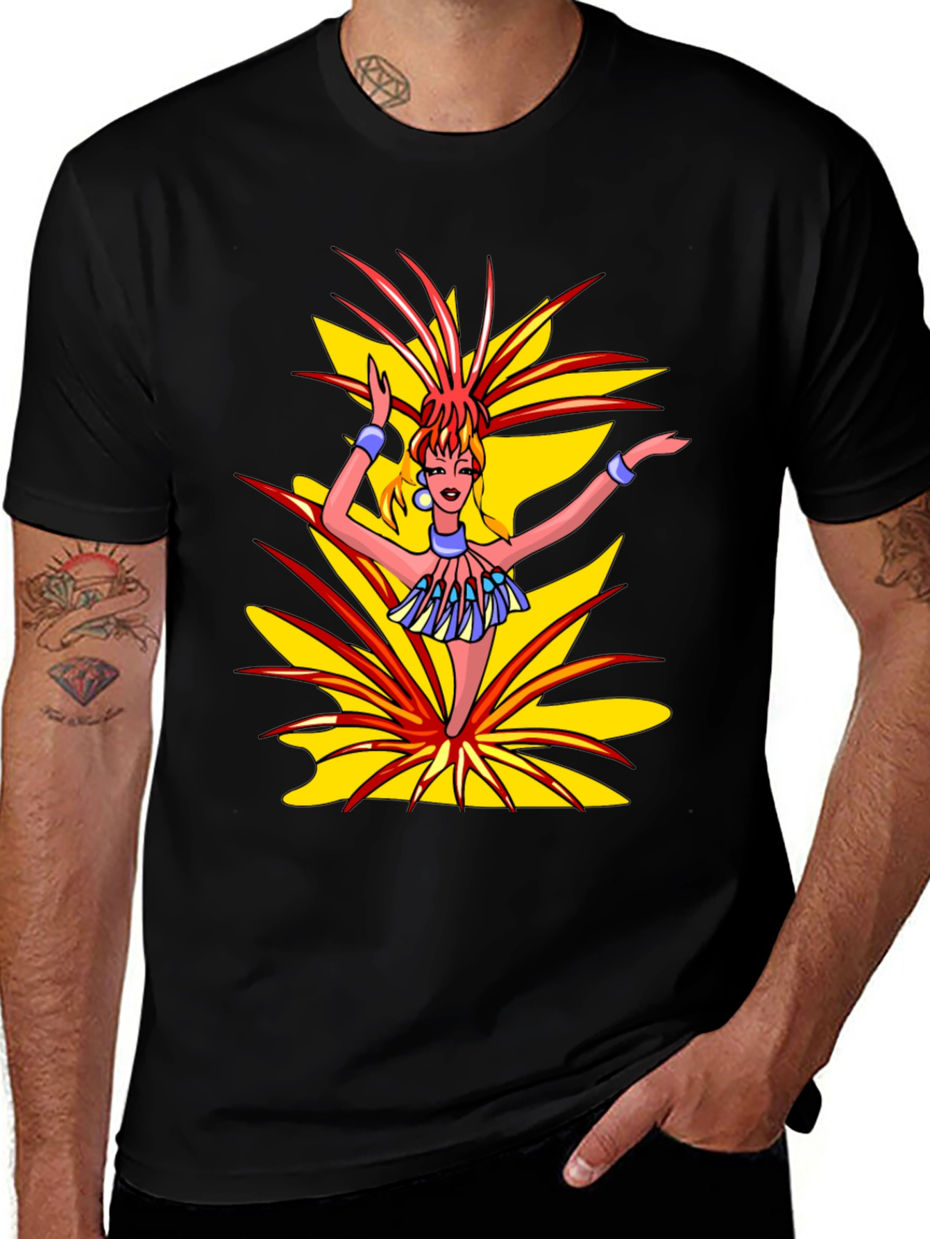 Variant 12 of Exotic Dancer Graphic Black T-Shirt