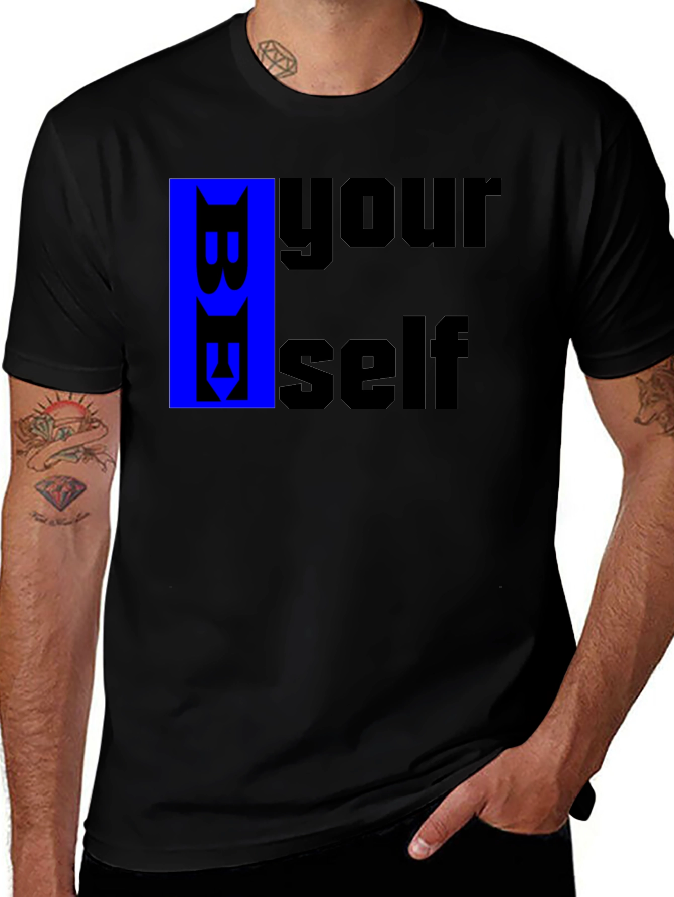 Variant 4 of Be Yourself Black T-Shirt