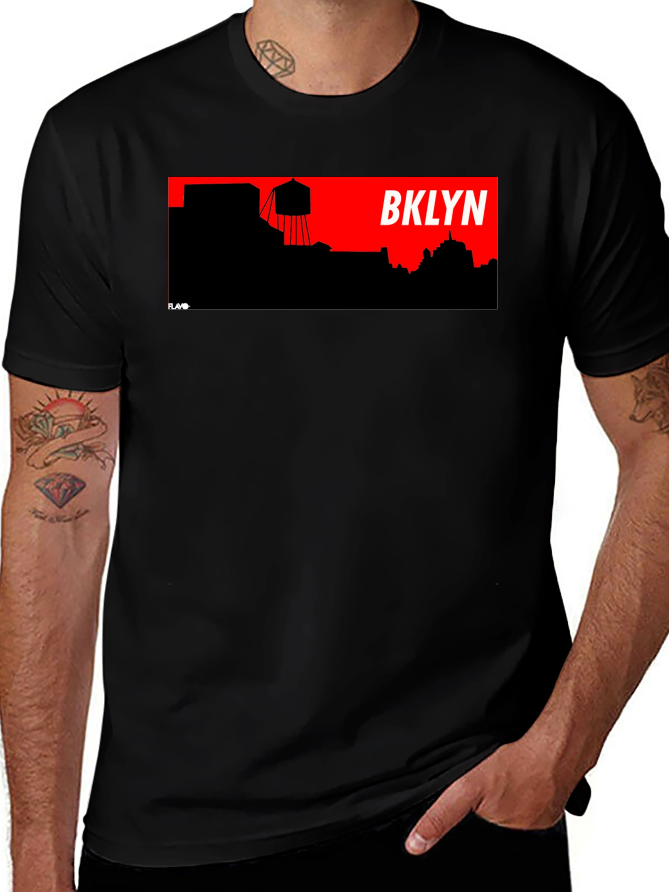 Brooklyn Skyline Graphic Tee - Black