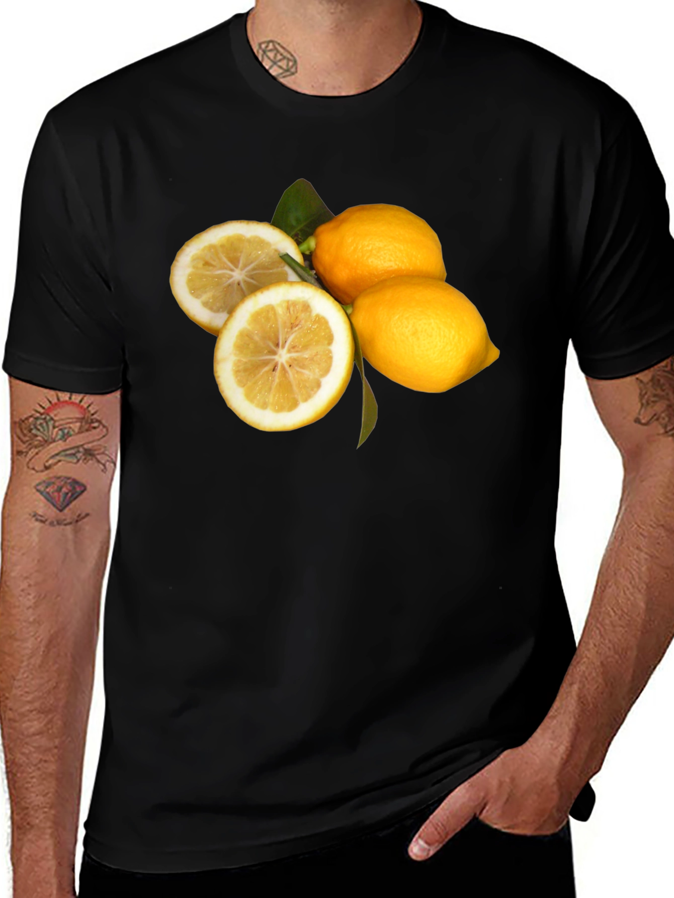 Variant 30 of Lemon Graphic Black T-Shirt