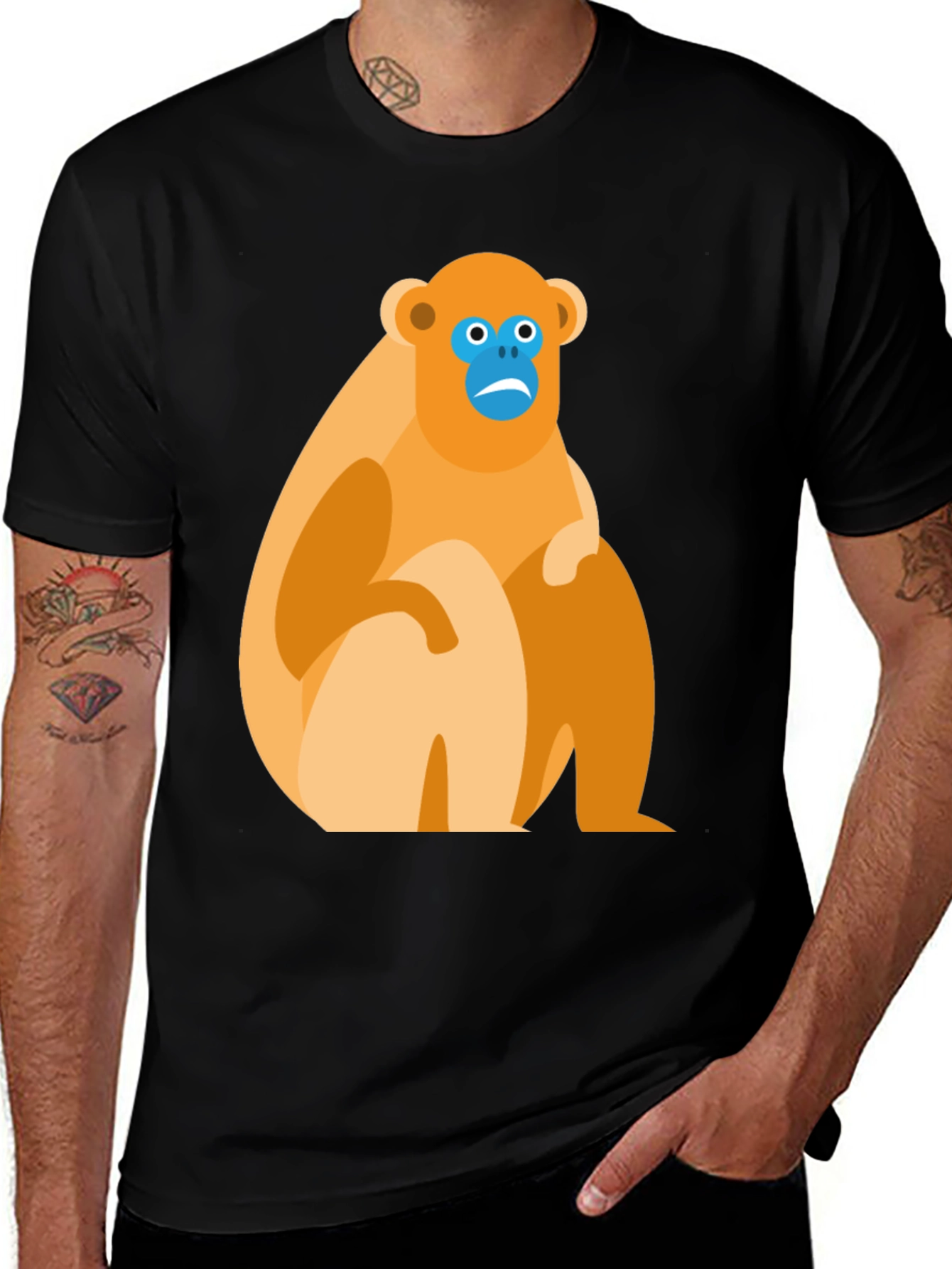 Variant 11 of Monkey Graphic Tee - Unisex Cotton T-Shirt
