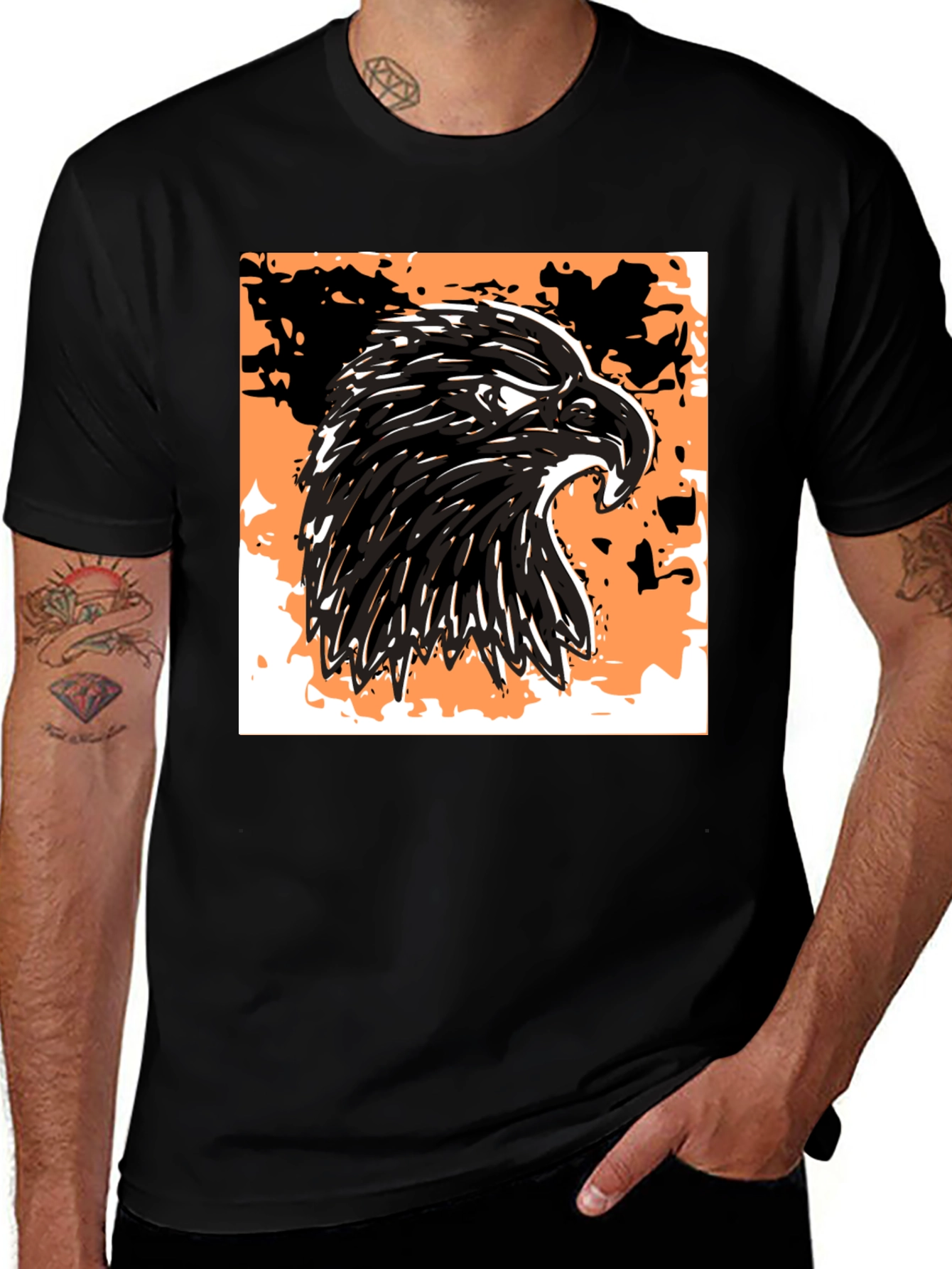 Variant 10 of Eagle Graphic T-Shirt - Bold Black Design