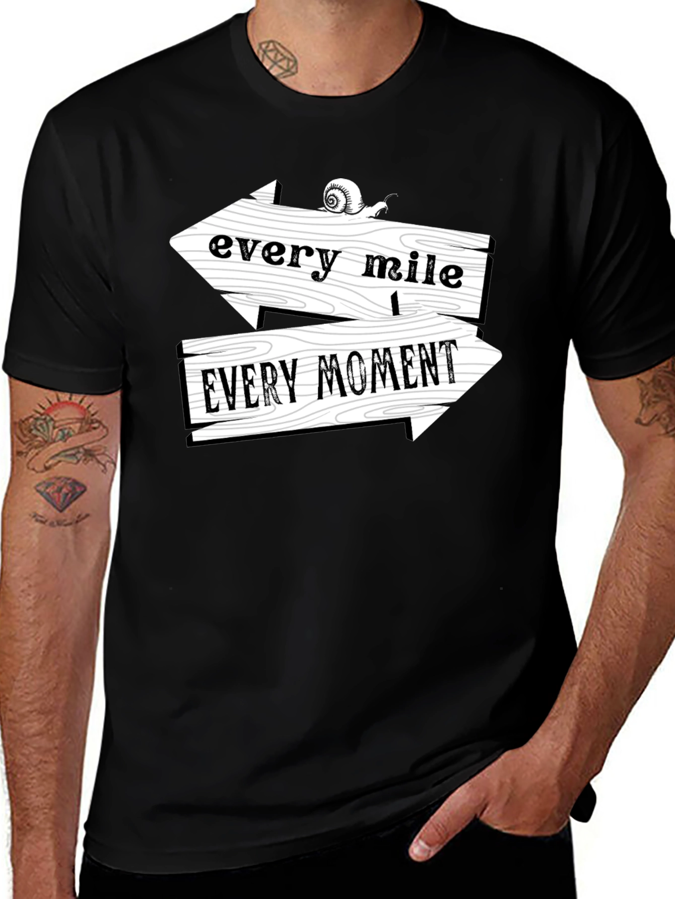 Variant 18 of Every Mile Every Moment Snail Graphic Tee
