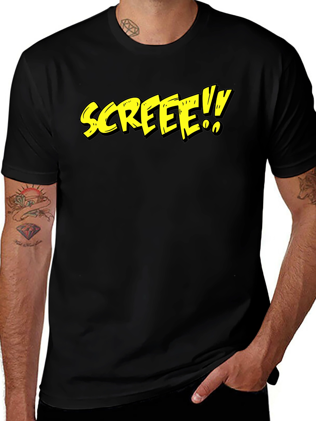 Variant 18 of Screee!! Graphic Tee - Black Short Sleeve Crewneck