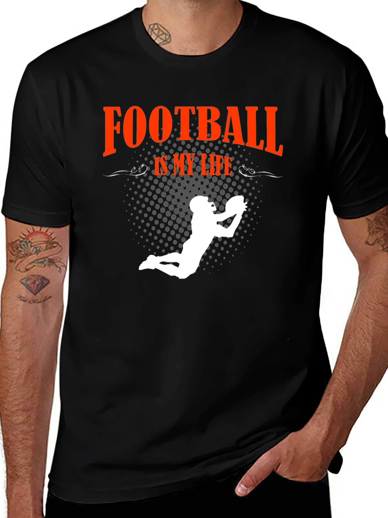 Variant 29 of Football Is My Life T-Shirt - Black